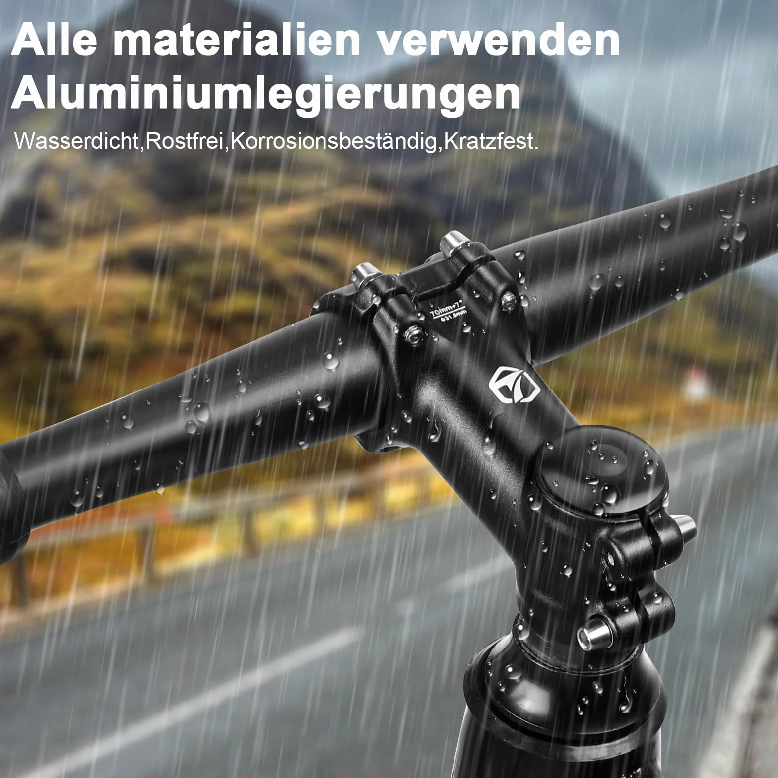 toptrek Wspornik kierownicy roweru 31,8 mm, MTB, 35 mm/45 mm/60 mm/70 mm, 7° wspornik kierownicy ze stopu aluminium, lekki wspornik kierownicy roweru, podwyższenie kierownicy roweru do MTB, BMX