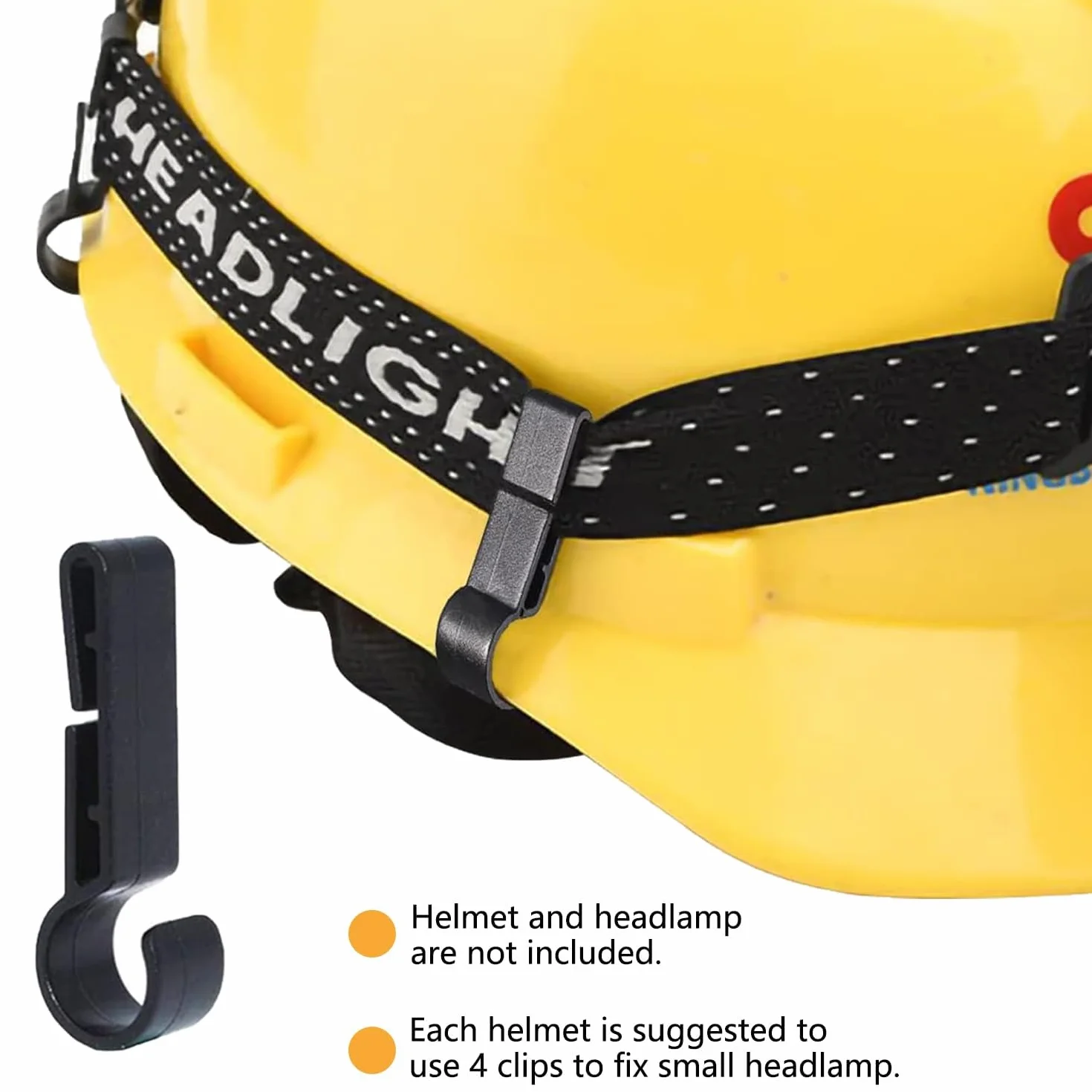16-częściowy klips na kask, zaczep na kask, zaczep na kask, klips do lampy przedniej na kask ochronny, lampa przednia do kasku ochronnego, klips na kask, latarka przednia do hełmu.