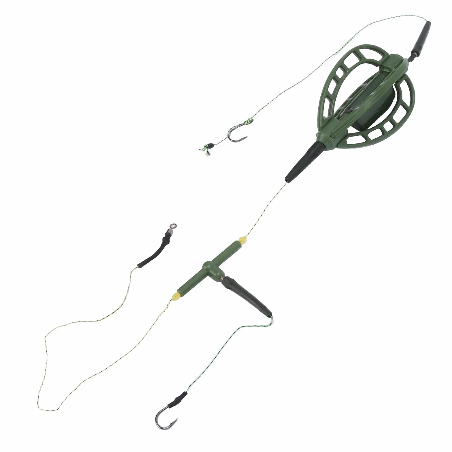 2 Szt. Zestaw Podajników Wędkarskich Długa Linia Urządzenie do Zagnieżdżania Karpia Zestaw Wędkarski Karp Fishing Bait Feeder