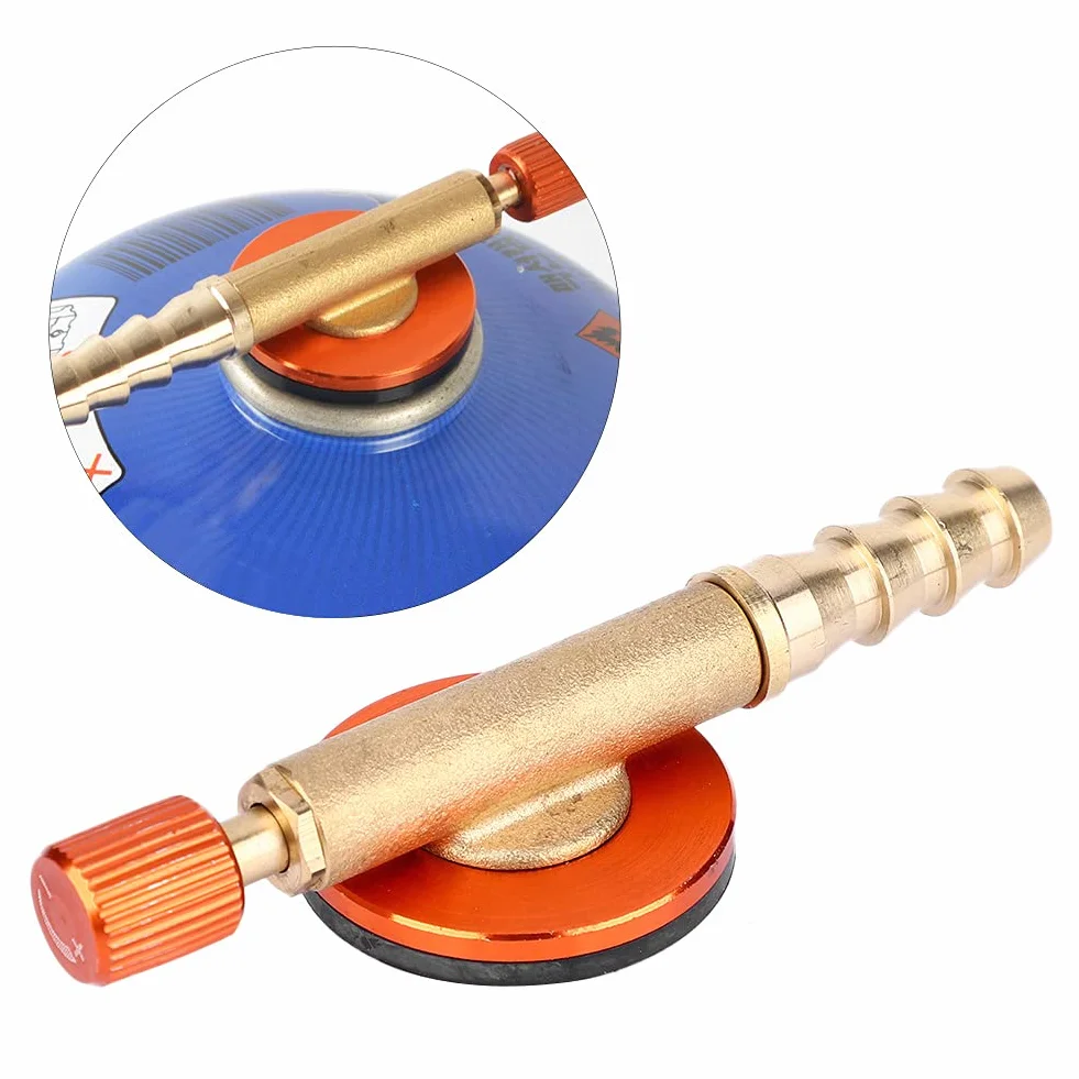 Adapter do napełniania gazem, mosiężny adapter do kuchenki bezpieczeństwa, zewnętrzny zawór przełączający na kemping