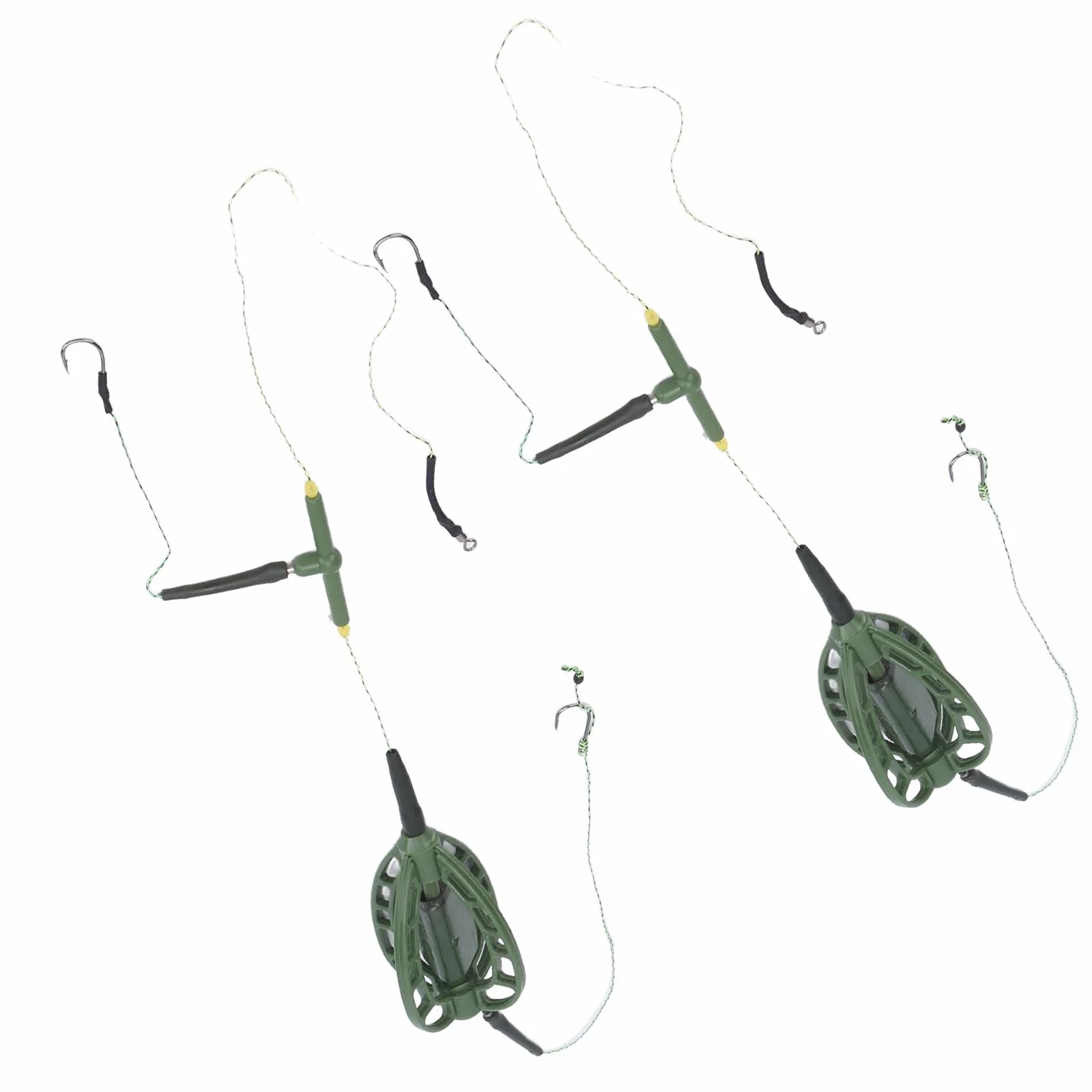 2 Szt. Zestaw Podajników Wędkarskich Długa Linia Urządzenie do Zagnieżdżania Karpia Zestaw Wędkarski Karp Fishing Bait Feeder