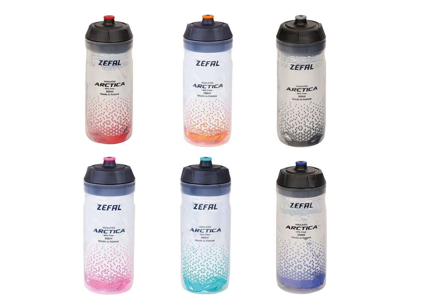 ZEFAL Arctica Bidon rowerowy 550 ml, izolowana butelka rowerowa, bezzapachowa i wodoodporna, sportowa butelka bez BPA, pomarańczowa