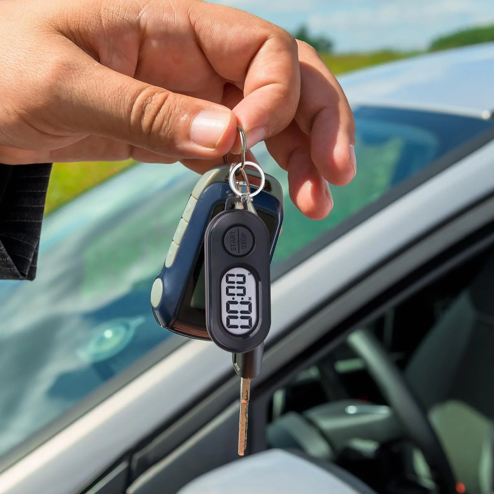Brelok Stop Timer, przenośny zegarek sportowy, uroczy kompaktowy cyfrowy ekran LCD, licznik timera akcesoria do placu zabaw, klasy, aktywności na świeżym powietrzu