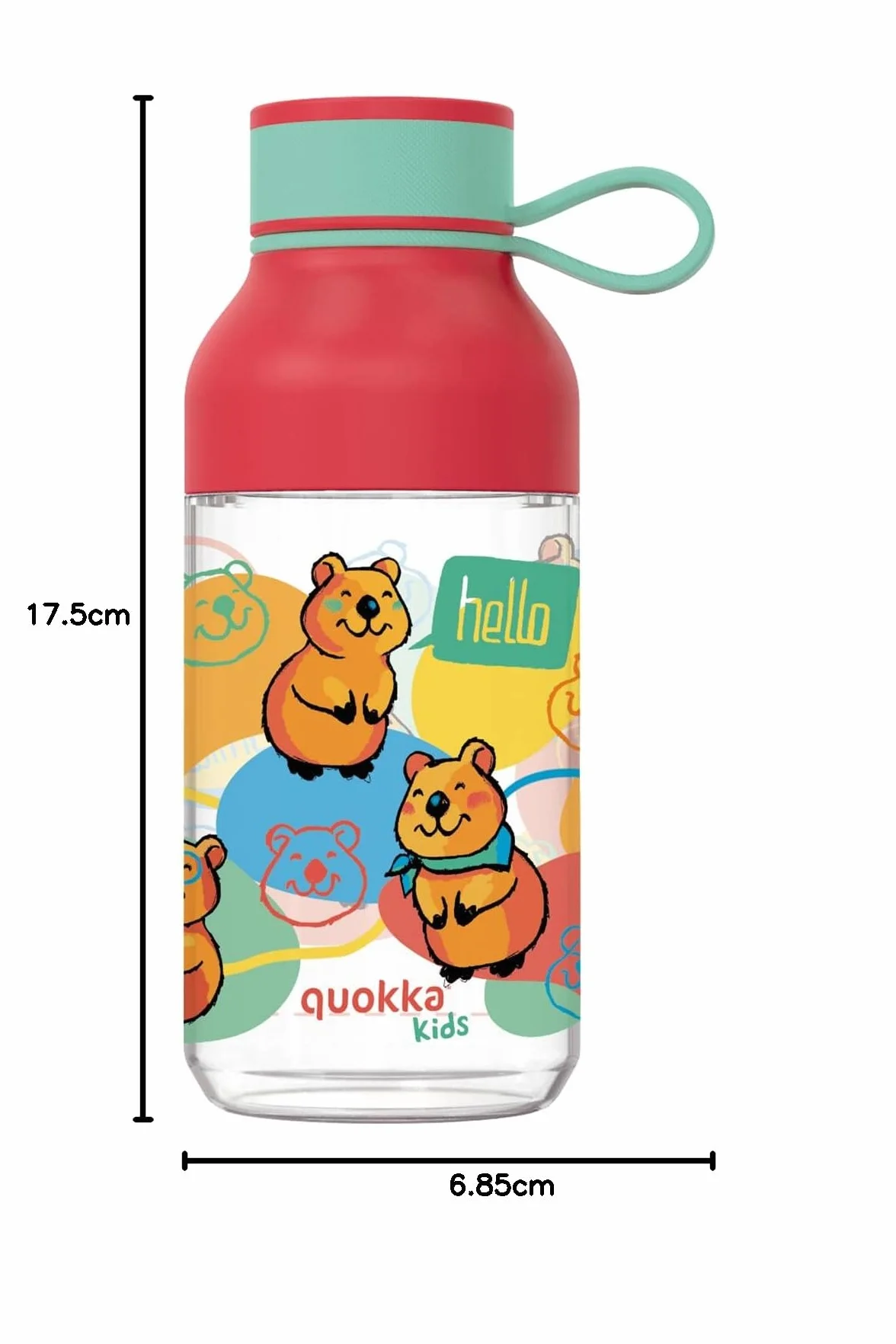 Quokka Ice Hanger Butelka, Tritan, Wielokolorowy, 430 ml