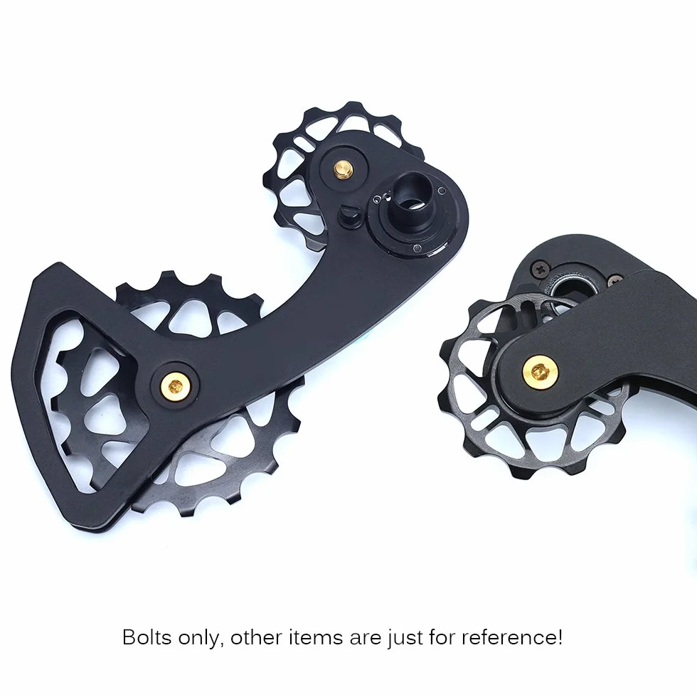 2 szt. tytanowa przerzutka rowerowa jockey śruba koła do roweru MTB, rower szosowy M5 × 14,2 mm, śruby Ti