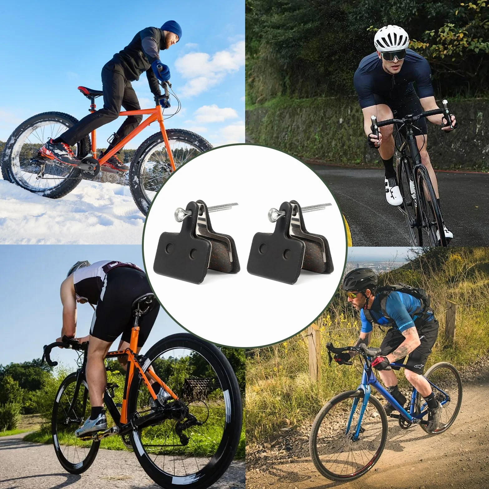 6 sztuk okładzin hamulcowych do roweru, okładziny hamulcowe do Shimano MT500, M575, MT200, T675, T615, półmetaliczne klocki hamulcowe, do rowerów górskich, MTB, Ebike