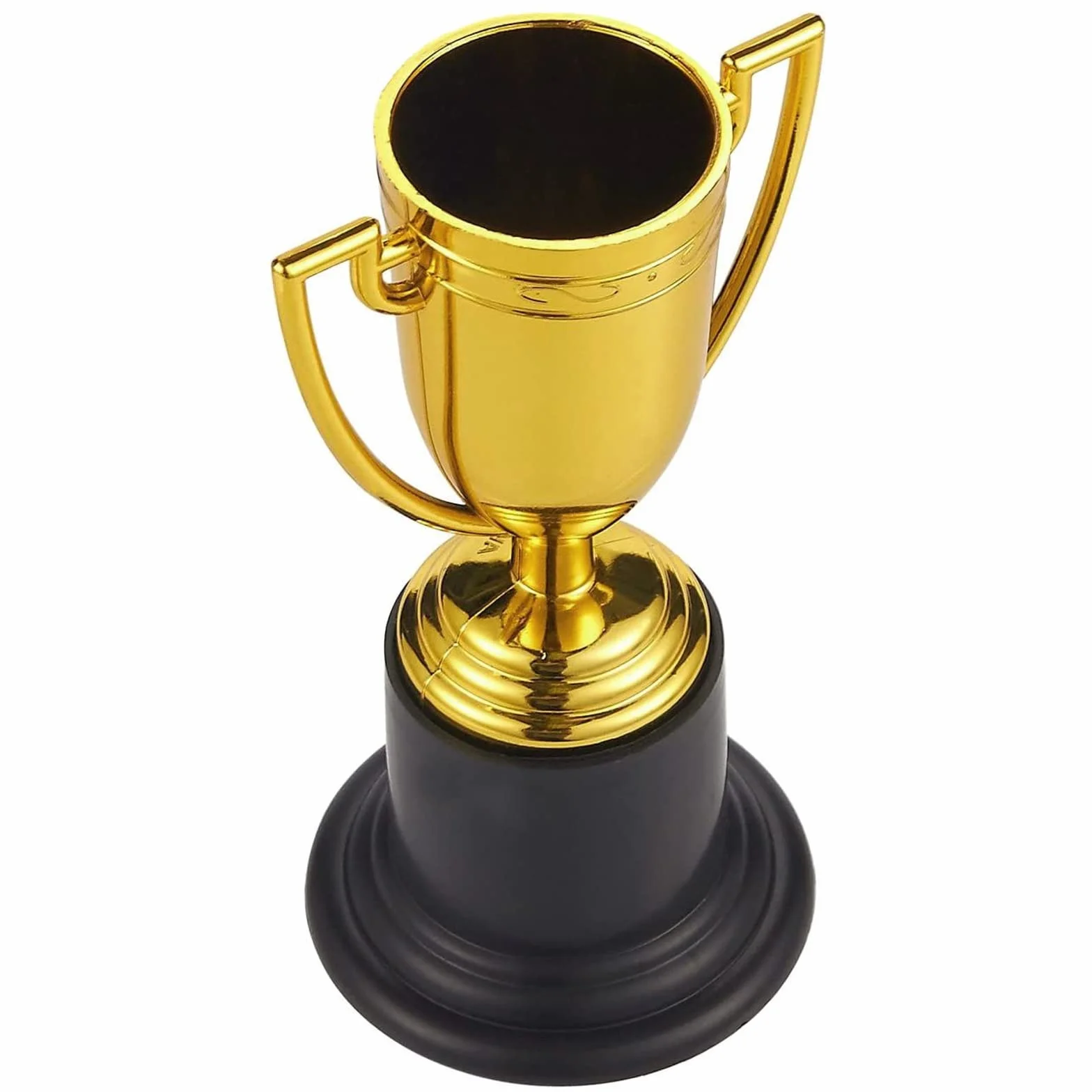 Juvale Trofea nagrody - 24-pak plastikowe złote puchary kubki na turnieje sportowe, konkursy, imprezy, 5 x 10 x 5 cm