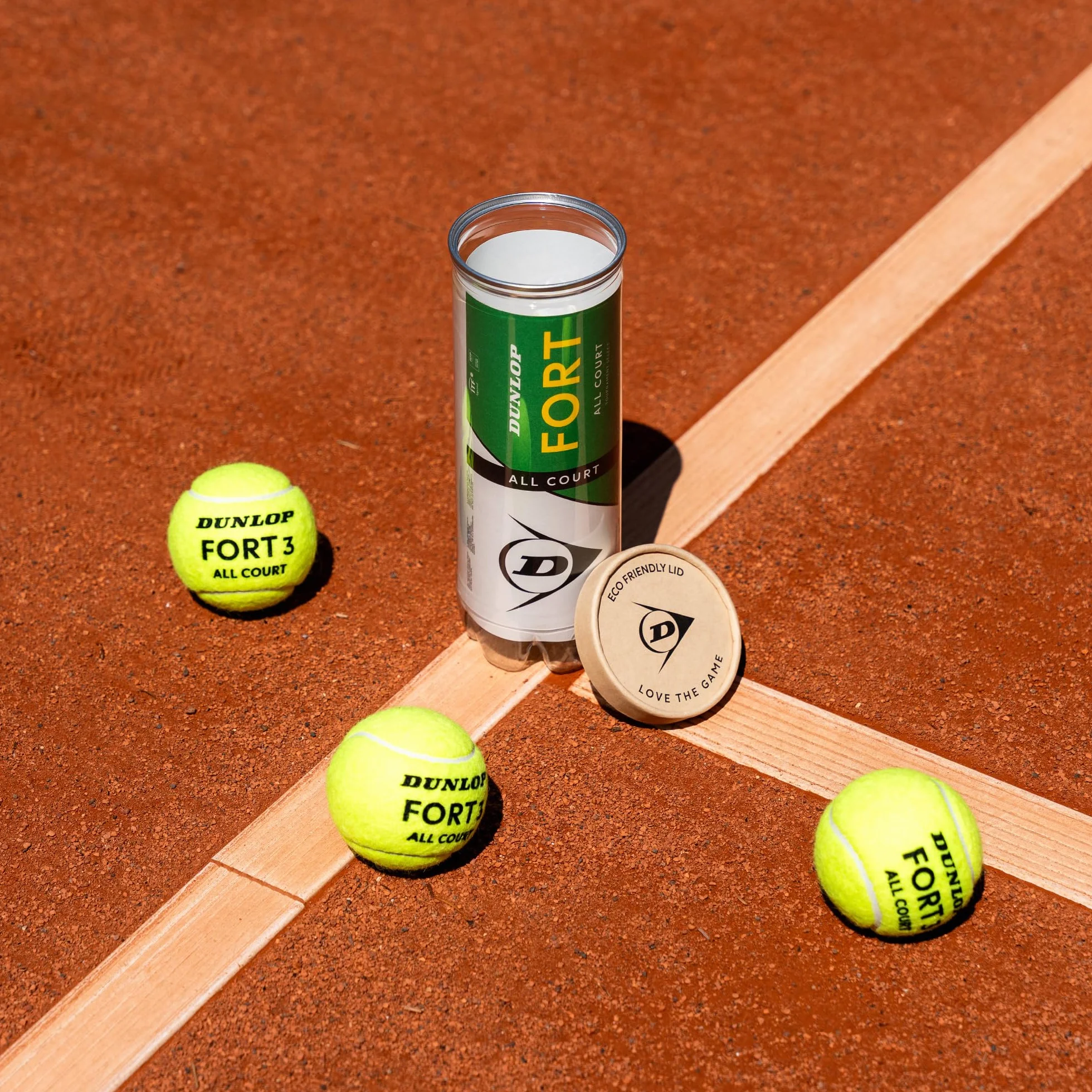DUNLOP Piłka tenisowa Fort All Court TS – do piasku, twardego podłoża i trawnika (3 piłki)