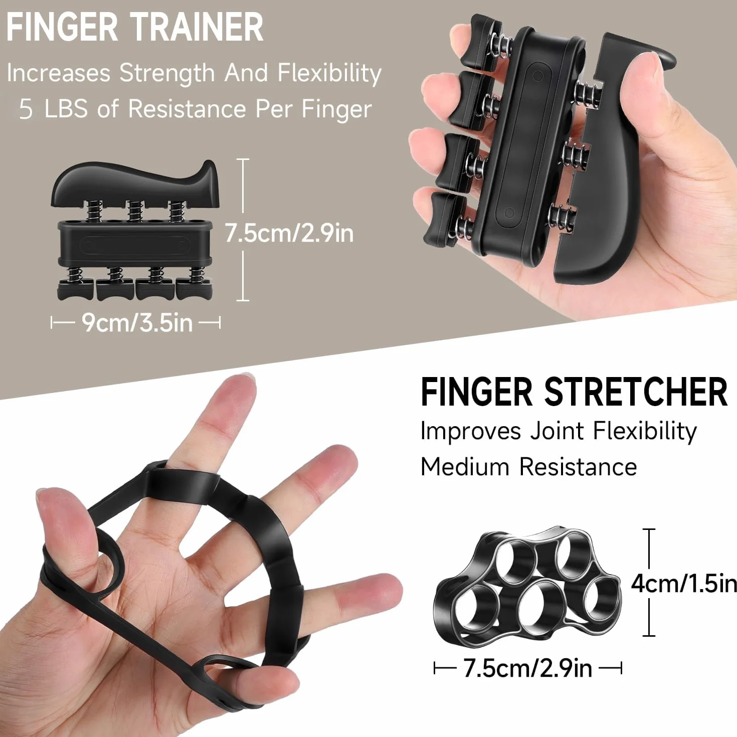 flintronic Zestaw do treningu rąk, trener przedramion z wbudowaną funkcją liczenia, regulowany opór 5-60 kg, trener palców do fitnessu, wspinaczki, treningu siłowego, rehabilitacji dłoni