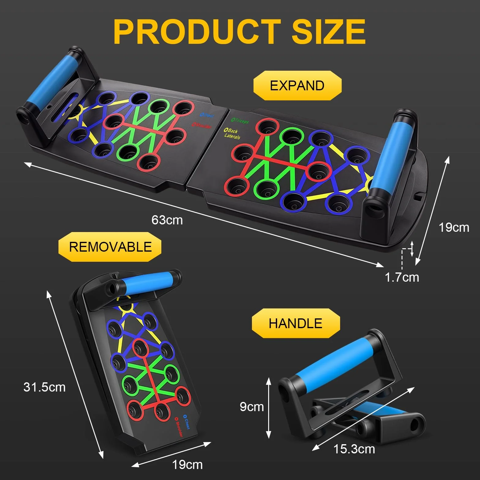 Flintronic Deska push-up 28 w 1 dla mężczyzn i kobiet