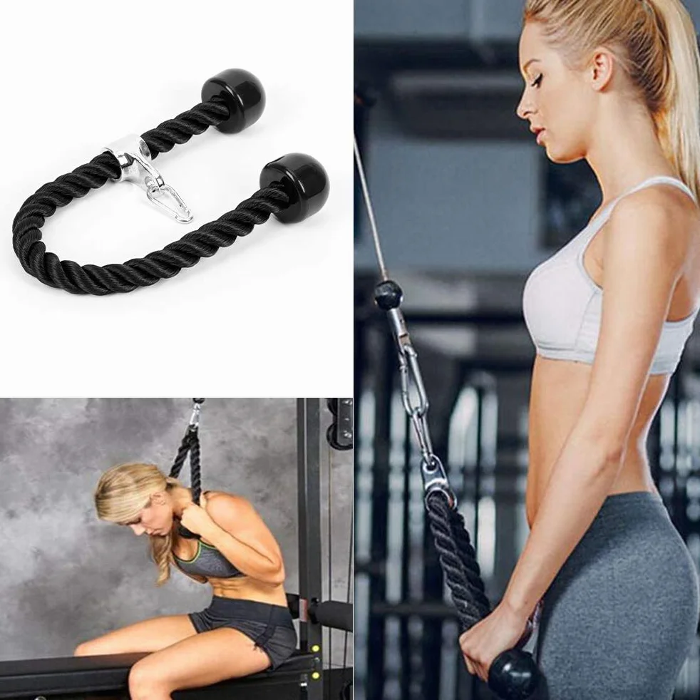 NC Mocowanie liny, lina napinająca Biceps mocująca do kabla, prasa sportowa, pociągnij w dół do kulturystyki 28 cali