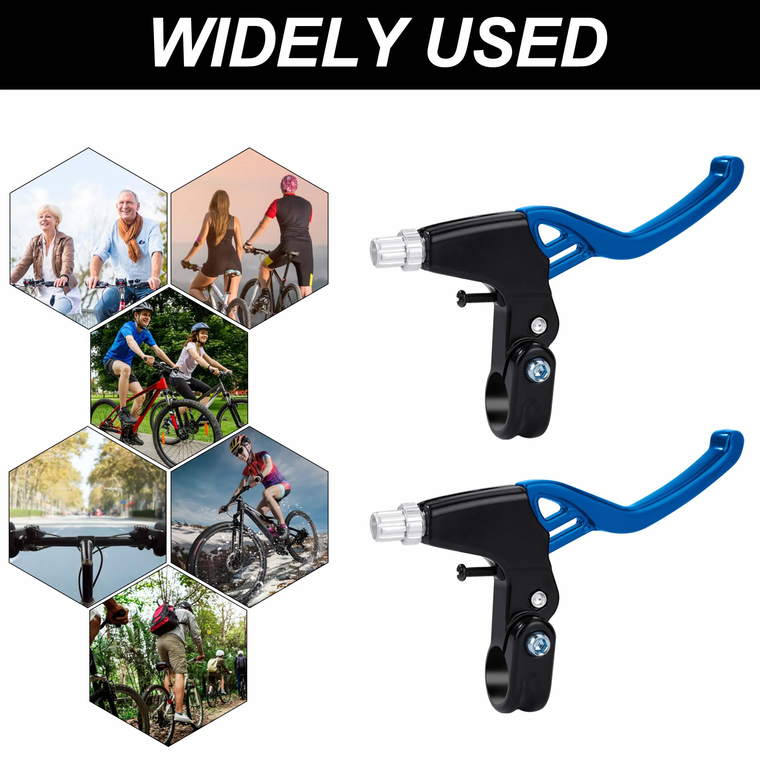 Dźwignia hamulca rowerowego ze stopu aluminium do MTB i roweru szosowego 2,2 cm niebieski 1 para