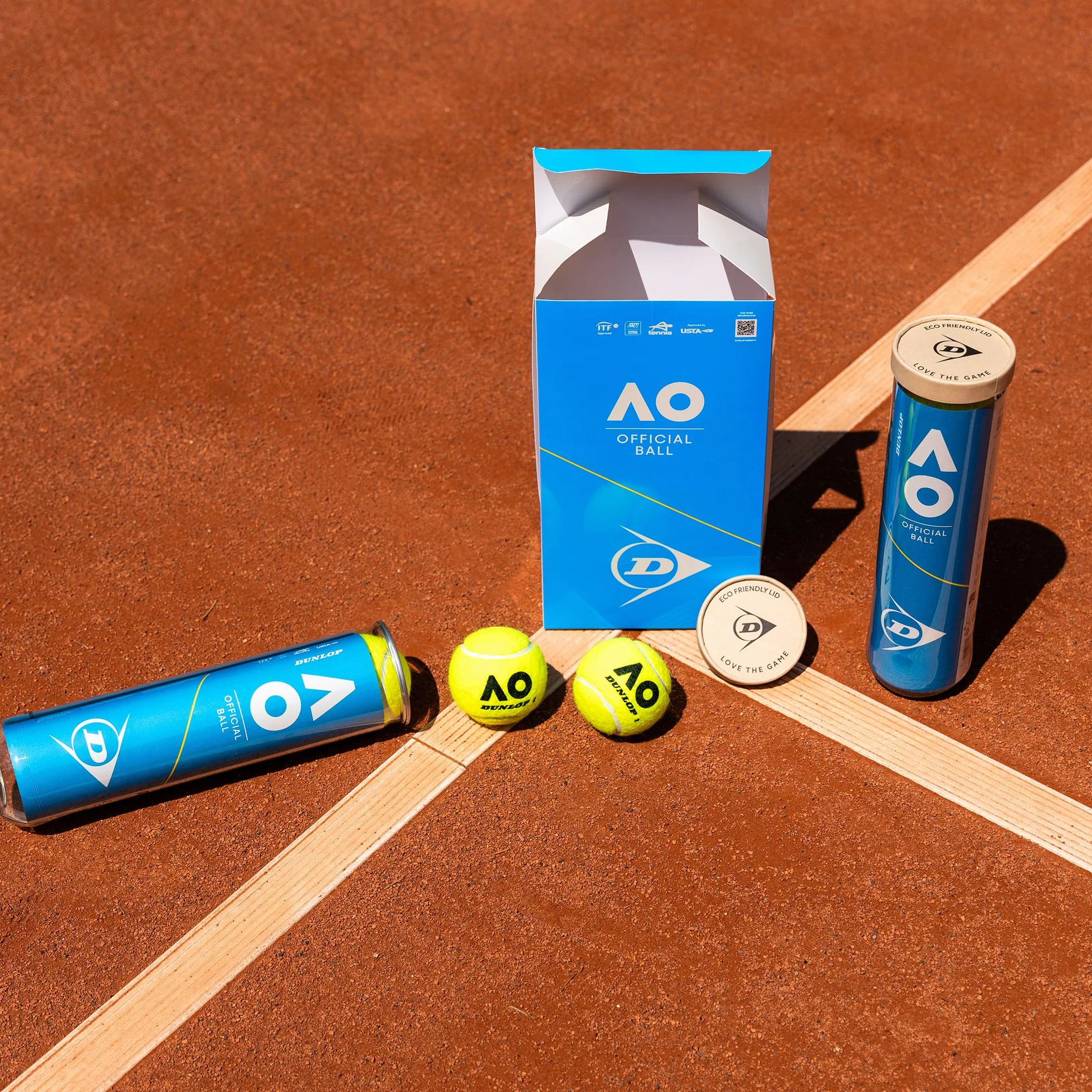 Dunlop Australian Open piłka tenisowa - na piasek, twarde boisko i trawnik (2 x 4 piłki)