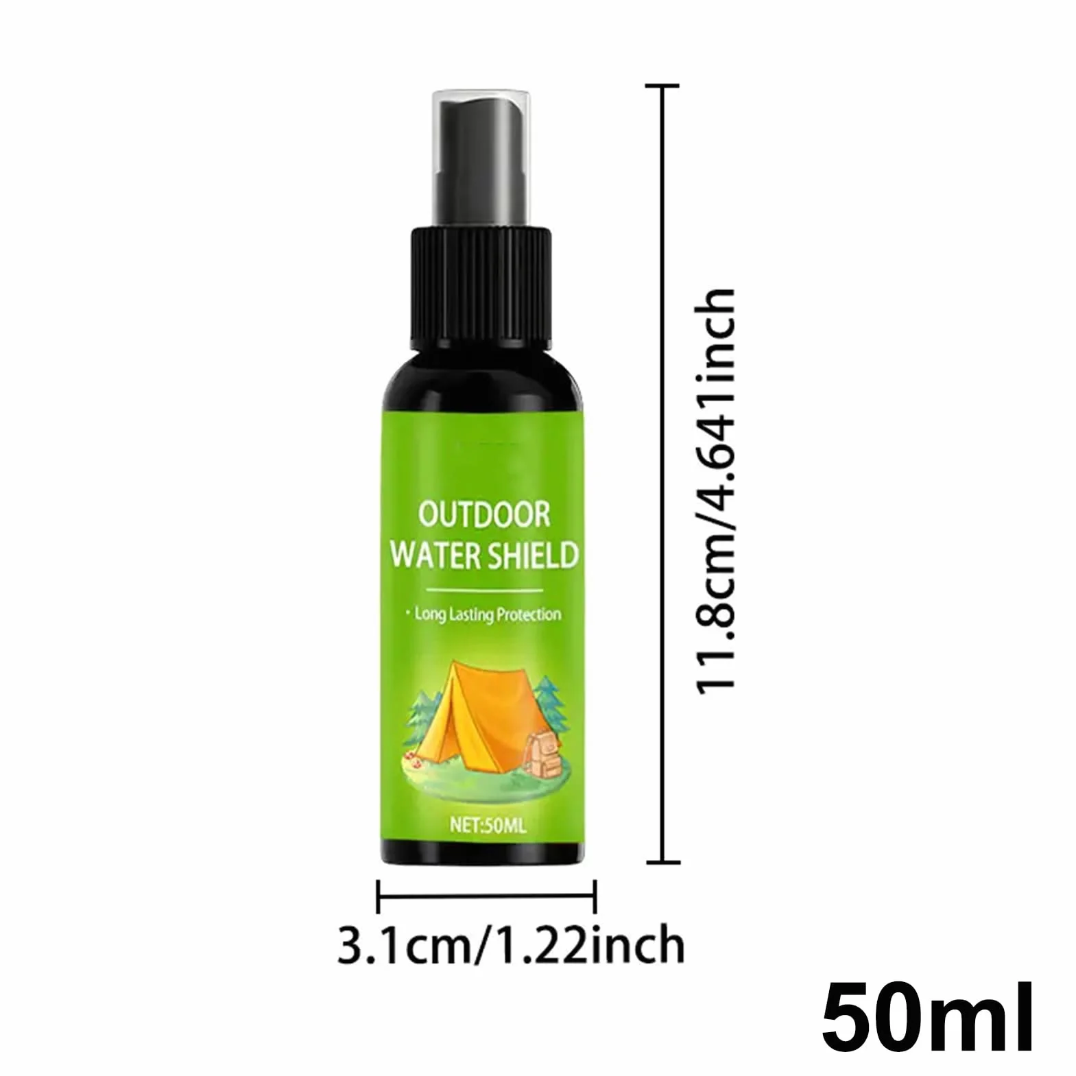 Tent wodoodporny spray – powłoka nano ochronna do sprzętu outdoorowego, patio i na kemping, z szybkoschnącą osłoną hydrofobową, materiałową osłoną do ogrodu, na wędrówki, lawn i w podróż