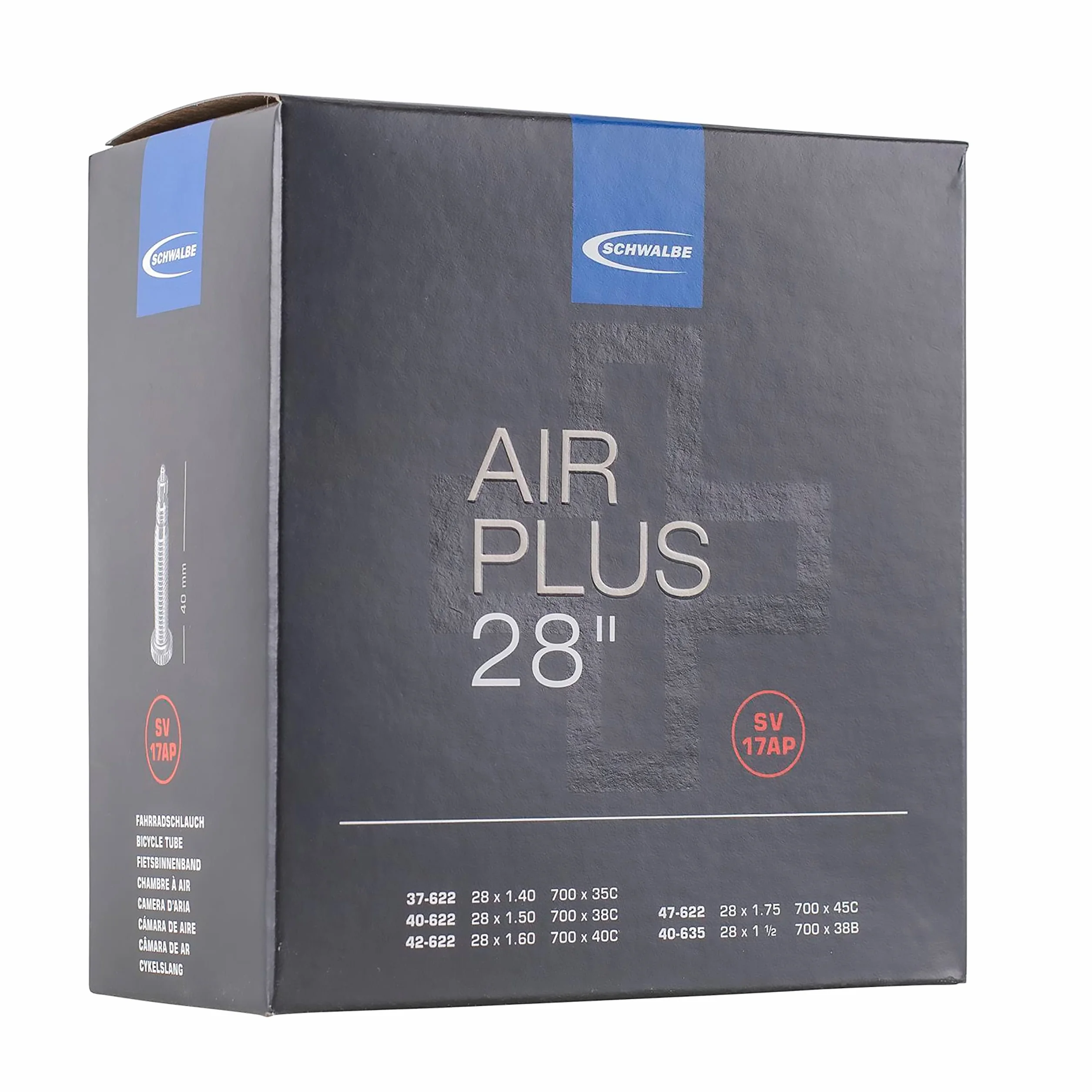 Schwalbe SV 17AP (Air Plus) dętka rowerowa // 28' (37/47-622/635)