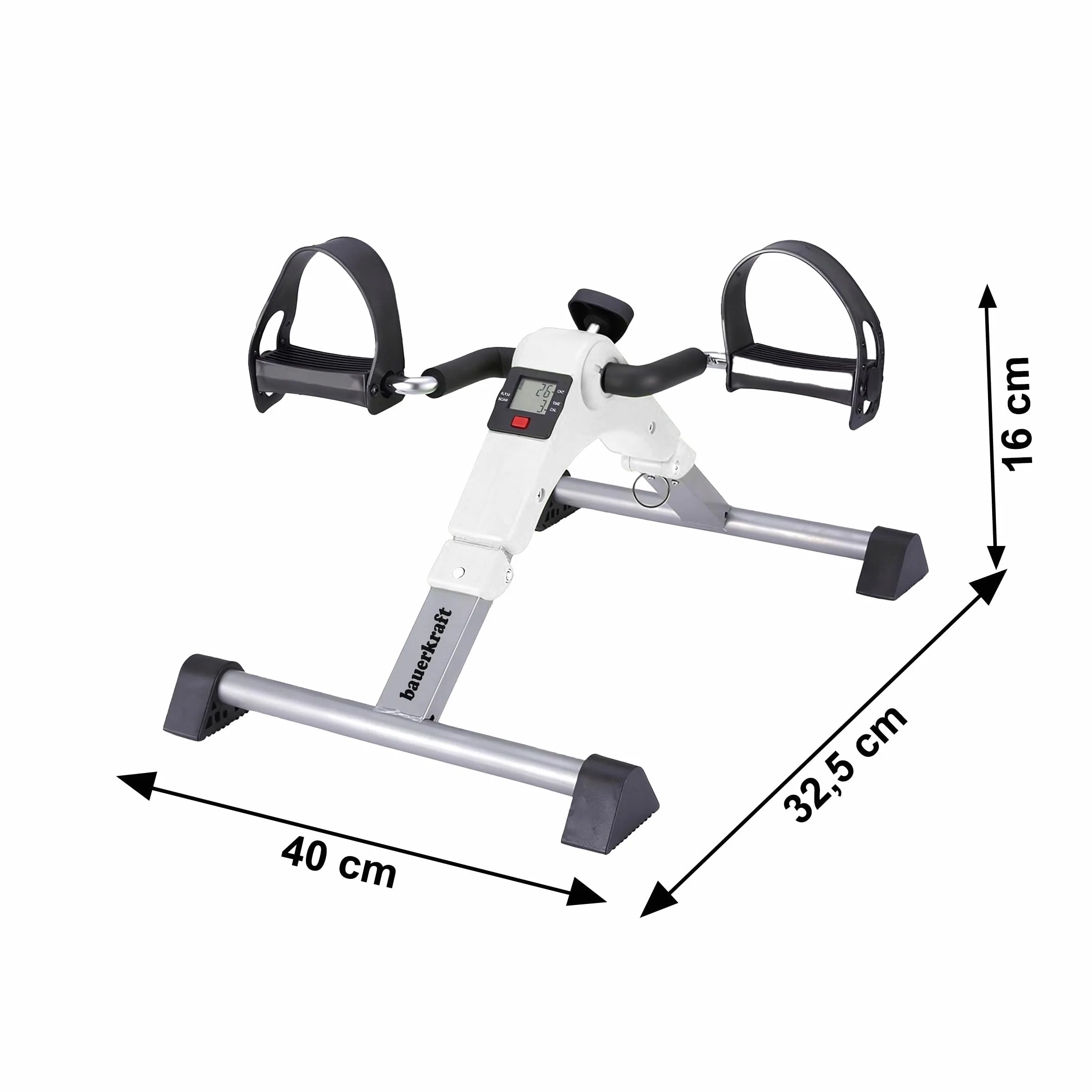 Rowerek treningowy rower rehabilitacyjny składany rotor 2w1 wyświetlacz LCD biały