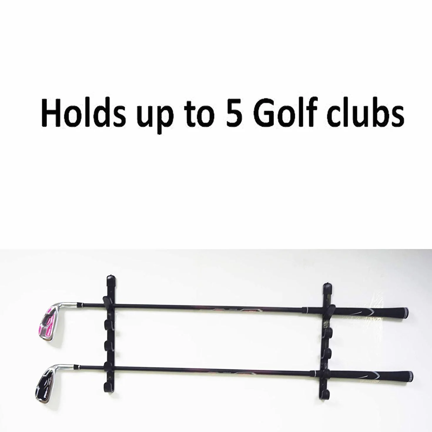 Pmsanzay Designs stojak ścienny na kije golfowe 5-klubowy poziomy uchwyt organizer