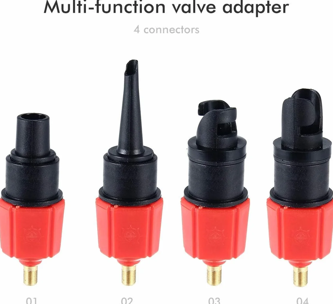 Adapter zaworu powietrznego wielofunkcyjny adapter zaworu Schrader do SUP nadmuchiwanego akcesoria konwerter pompy powietrza do zaworów kajak łódź nadmuchiwana ponton tratwa pompa nożna pompa
