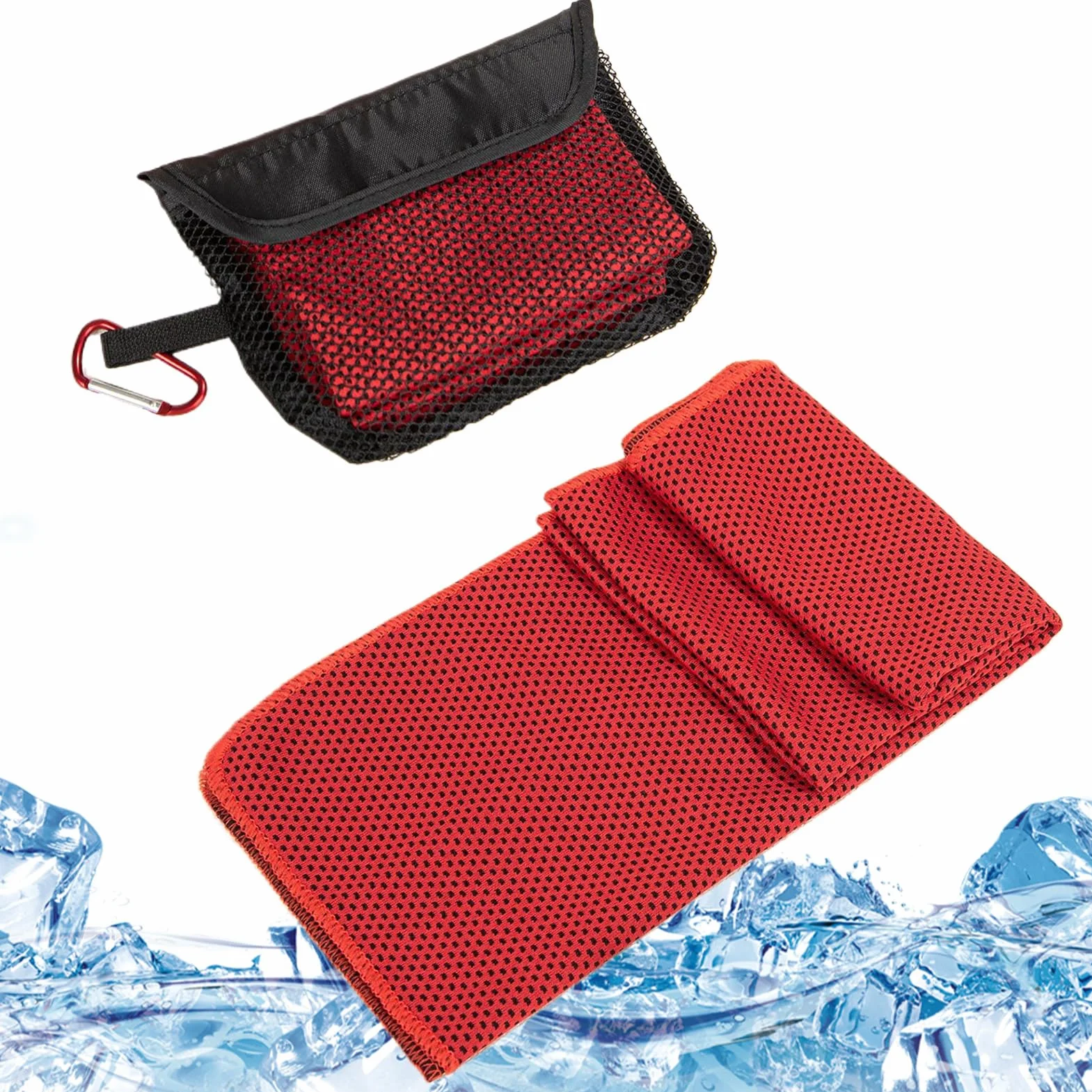 Cooling Towels, Breathable Travel Towel with Mesh Bag, Absorbent Neck Cloth, Portable Home Gym Accessories for Men and Women, Outdoor and Fitness Use 27.89 Inch
