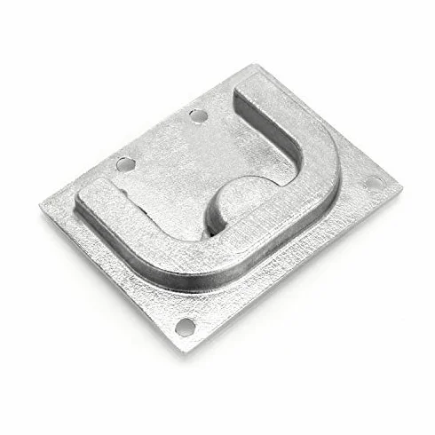 QWORK® Uchwyt wlotowy, podnośnik podłogowy, stal nierdzewna, do łodzi, okuć pokładowych, materiałów budowlanych, pogłębiony uchwyt do ciągnięcia, 76 mm x 58 mm