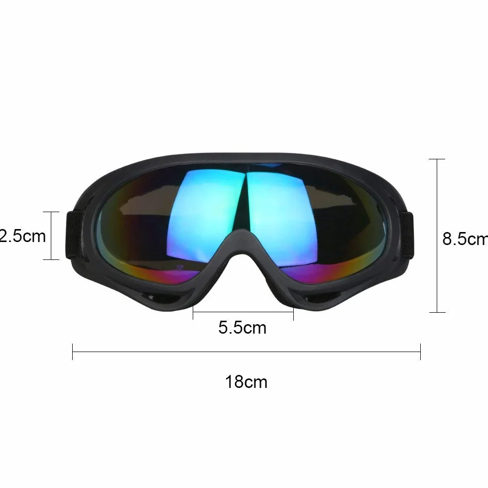 Vicloon Gogle narciarskie, snowboardowe, ochrona przed promieniowaniem UV, do motocrossu, kompatybilne z kaskami, przeciwmgielne, do jazdy na nartach, motocyklu, rowerze, deskorolce, uniseks