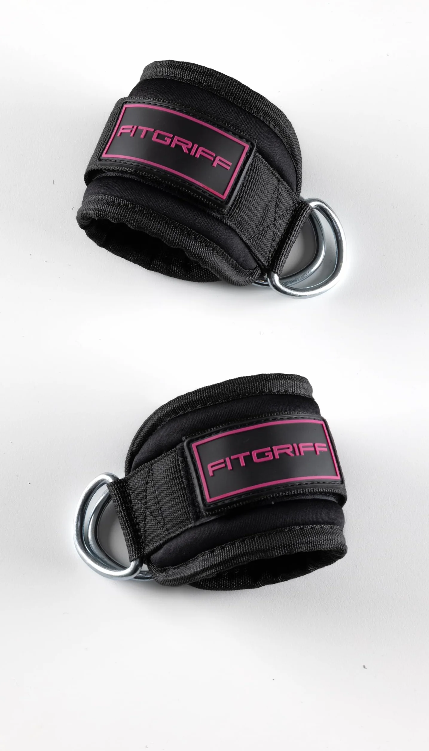 Fitgriff® Pętle na nogi V3 – do treningu fitness na wyciągu kablowym – (2 sztuki) paski na kostki dla kobiet i mężczyzn