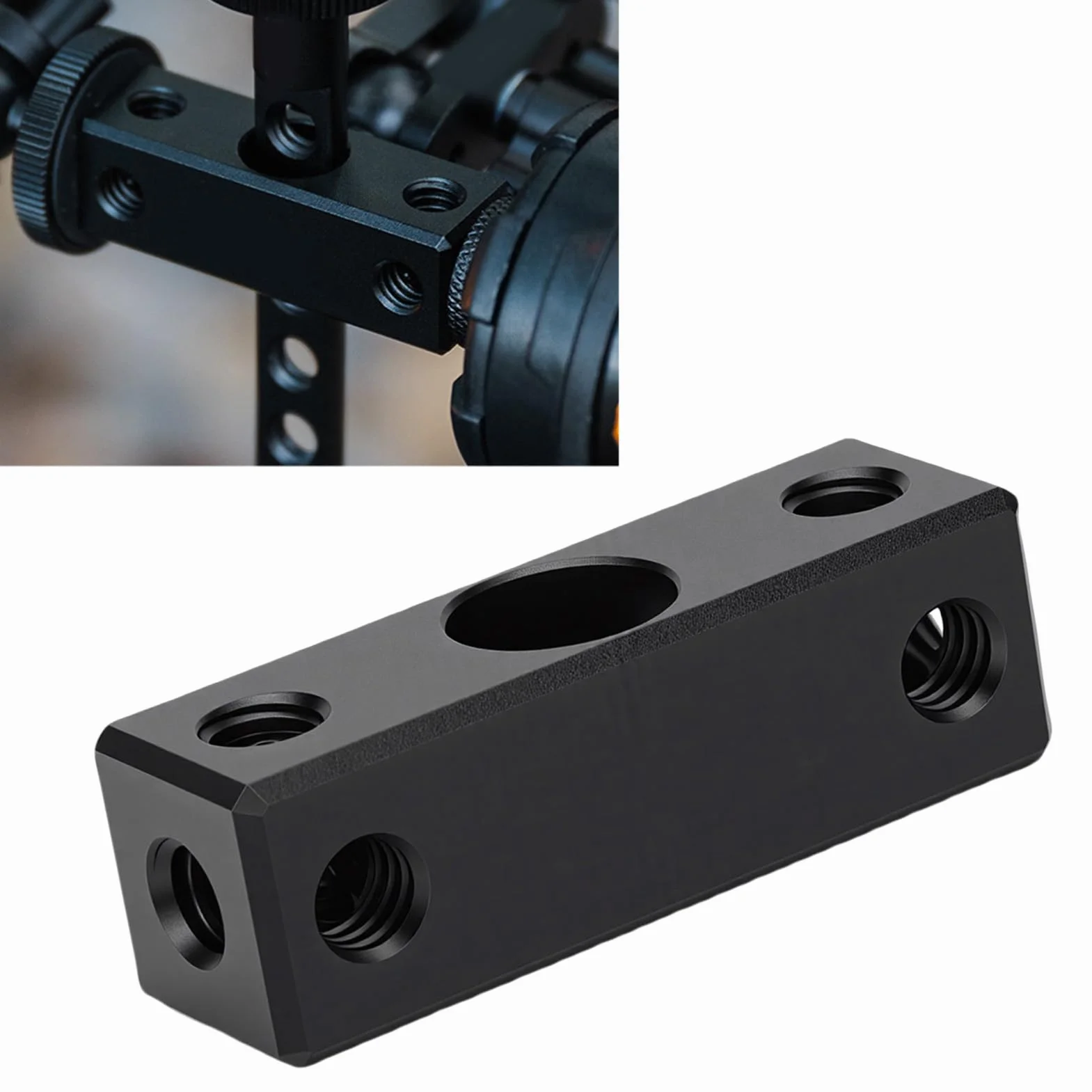 Mini Pręt do Sera, Adapter do Montażu Talerza Serowego ze Stopu Aluminium, ramię Przegubowe Latarni Kempingowej z Gwintem 1/4, Idealne Sprzętu Outdoorowego