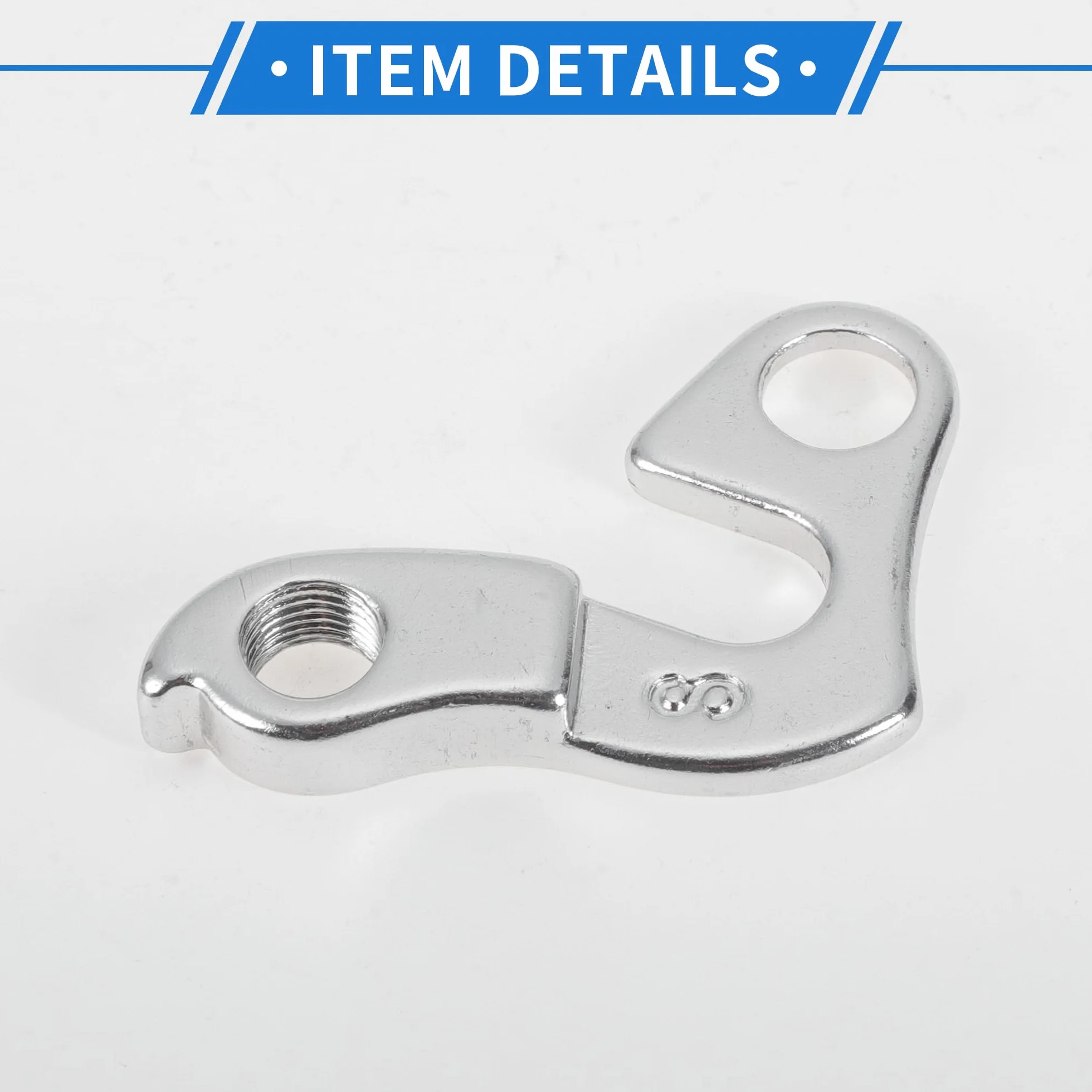 Wieszak na tylną przerzutkę rowerową, stop aluminium, rama mecha, hak ogonowy, adapter do MTB, górskiego, szosowego, roweru, akcesoria rowerowe, typ 3, rozmiar 5,9 cm x 4,1 cm