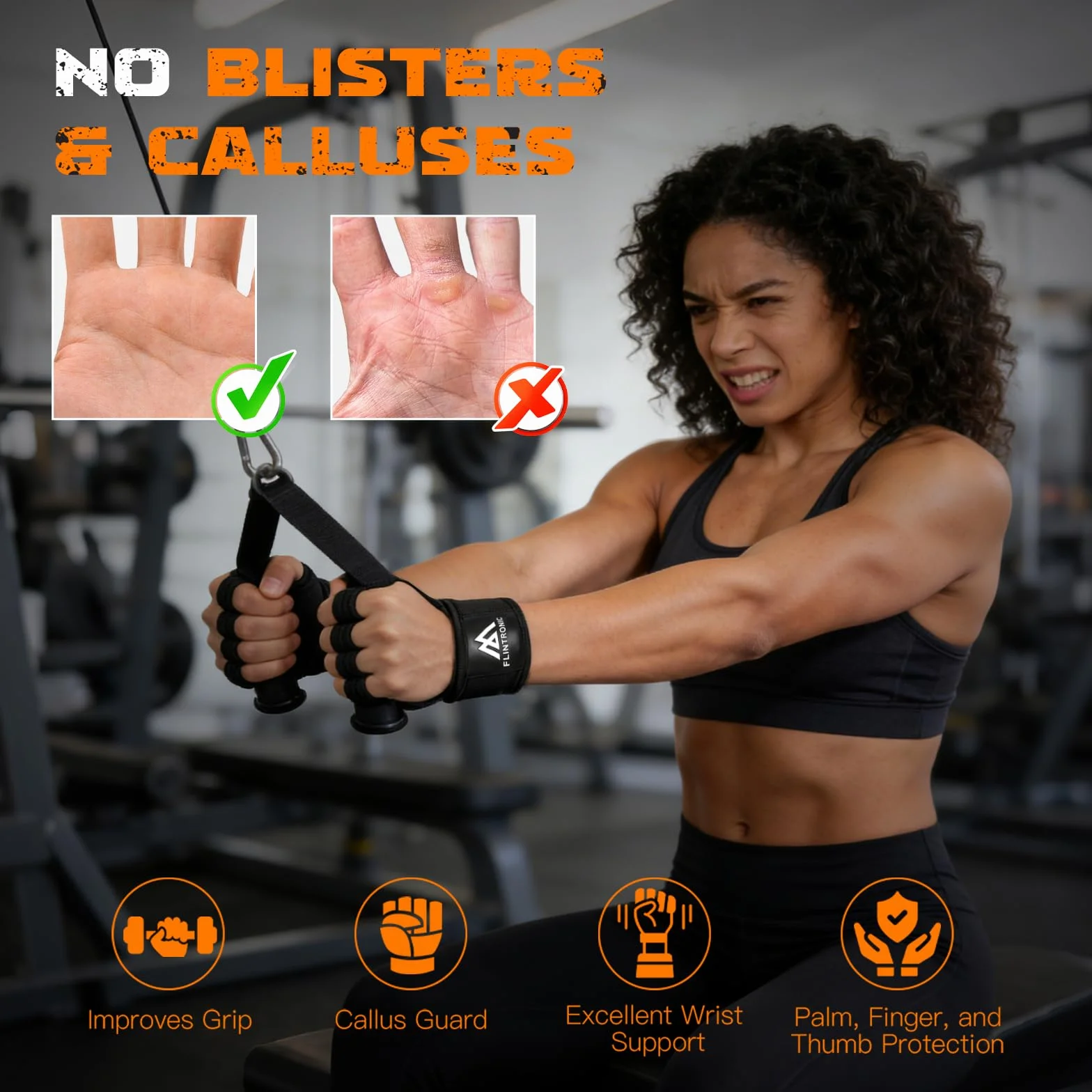 flintronic Rękawice treningowe fitness rozmiar M