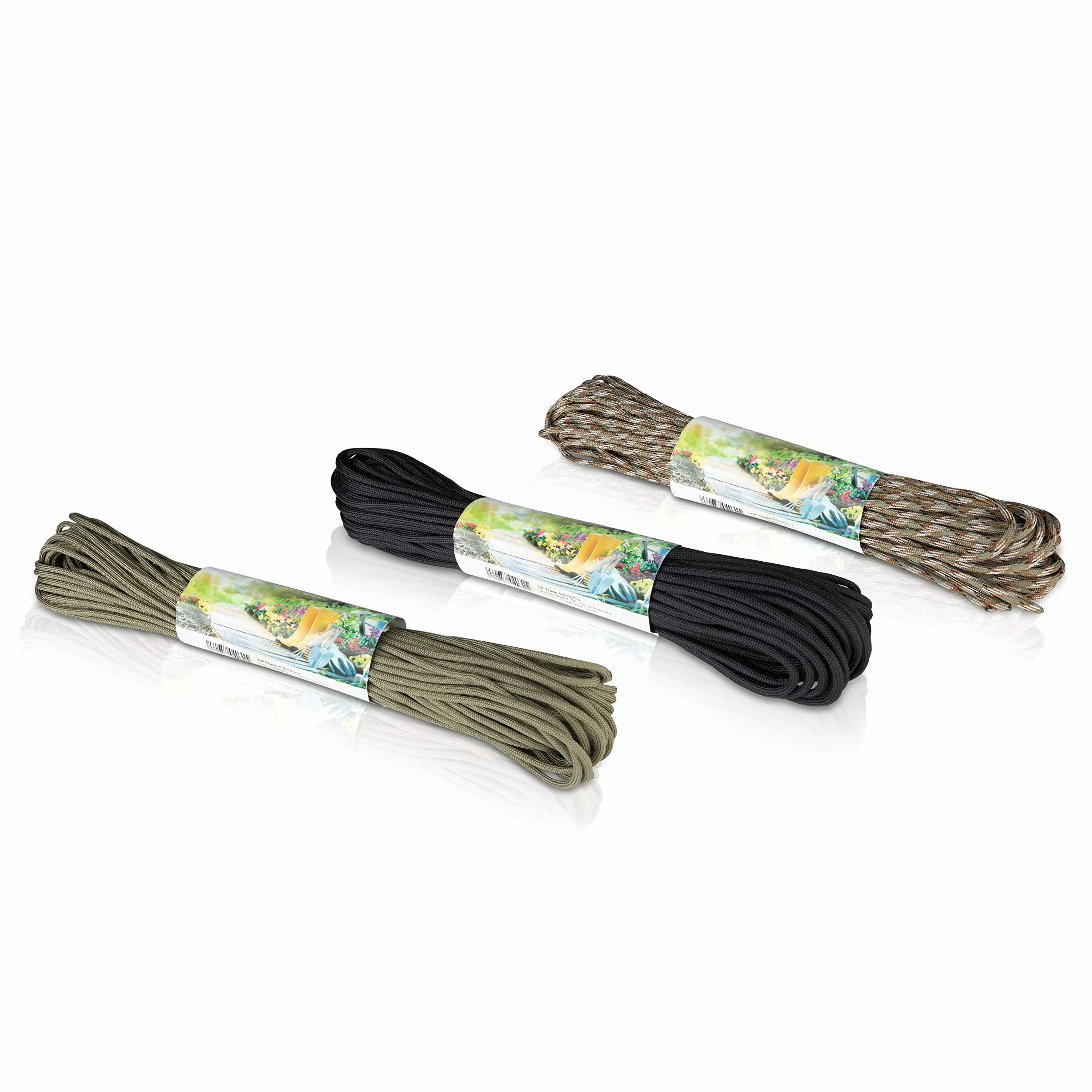 CoverUp Paracord 550 Paracord 550 składa się z 7 żyłek rdzeniowych, nylonowa lina, 31 m z wyjątkowo wytrzymałą osłoną (oliwkowo-zielona)