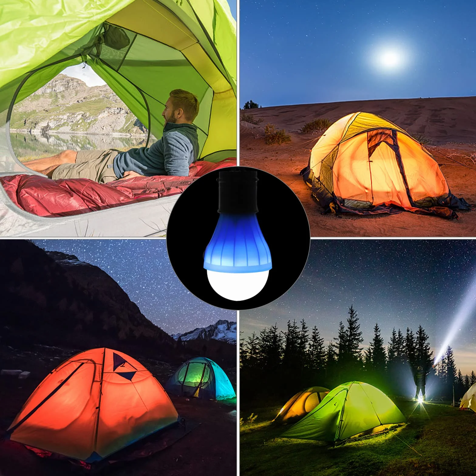 5 sztuk świateł kempingowych LED oświetlenie namiotowe z karabińczykiem na zewnątrz mini latarnia kempingowa przenośna lampa LED namiot latarnia lampa 3 tryby oświetlenia wiszące światło wodoodporne
