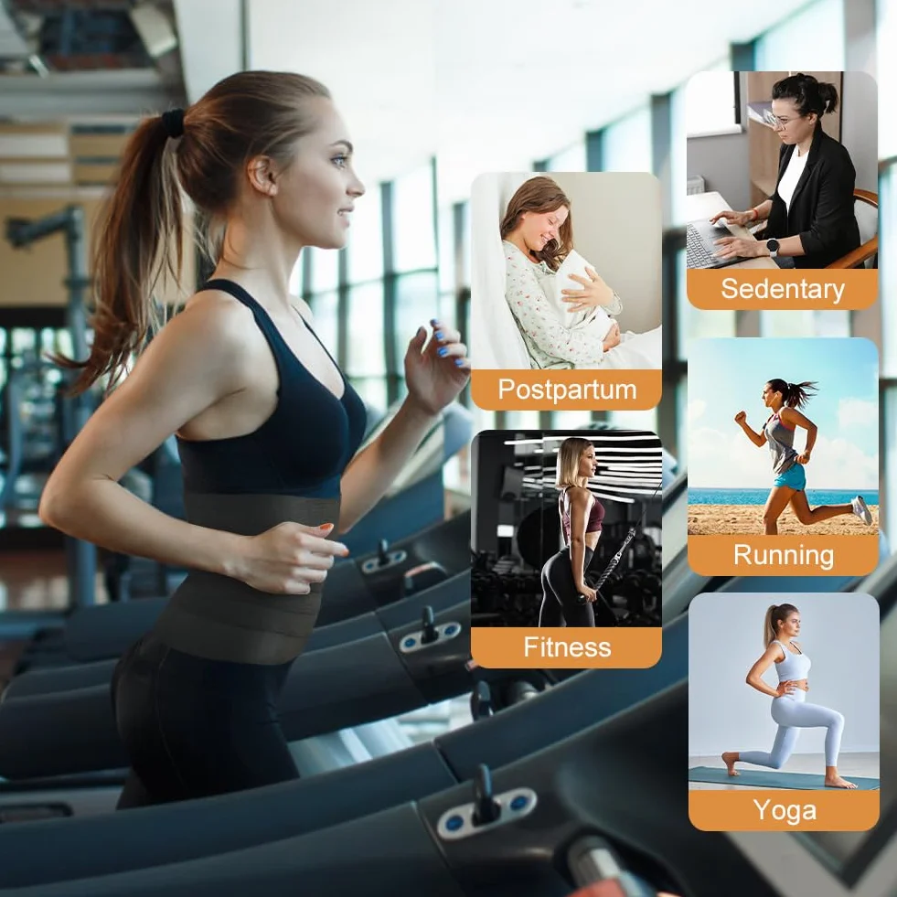 ACWOO Trener talii, pas do potu do sauny, opaska do odchudzania i modelowania ciała, kontrola brzucha, trening wyszczuplający brzuch, sportowy pas do trenera talii dla kobiet