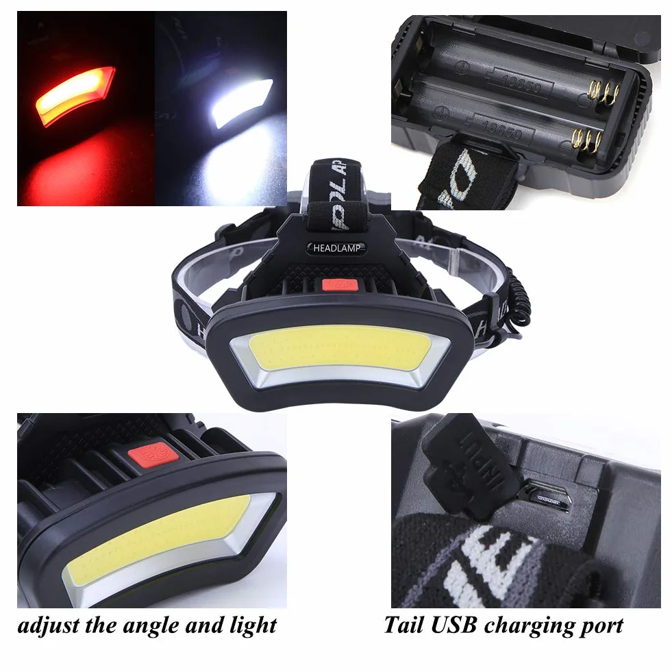 Alomejor Reflektor LED Super Jasny Wielofunkcyjny Akumulatorowy Reflektor Flood Working Light do Biegania Wędrówek Kempingu Wędkarstwa
