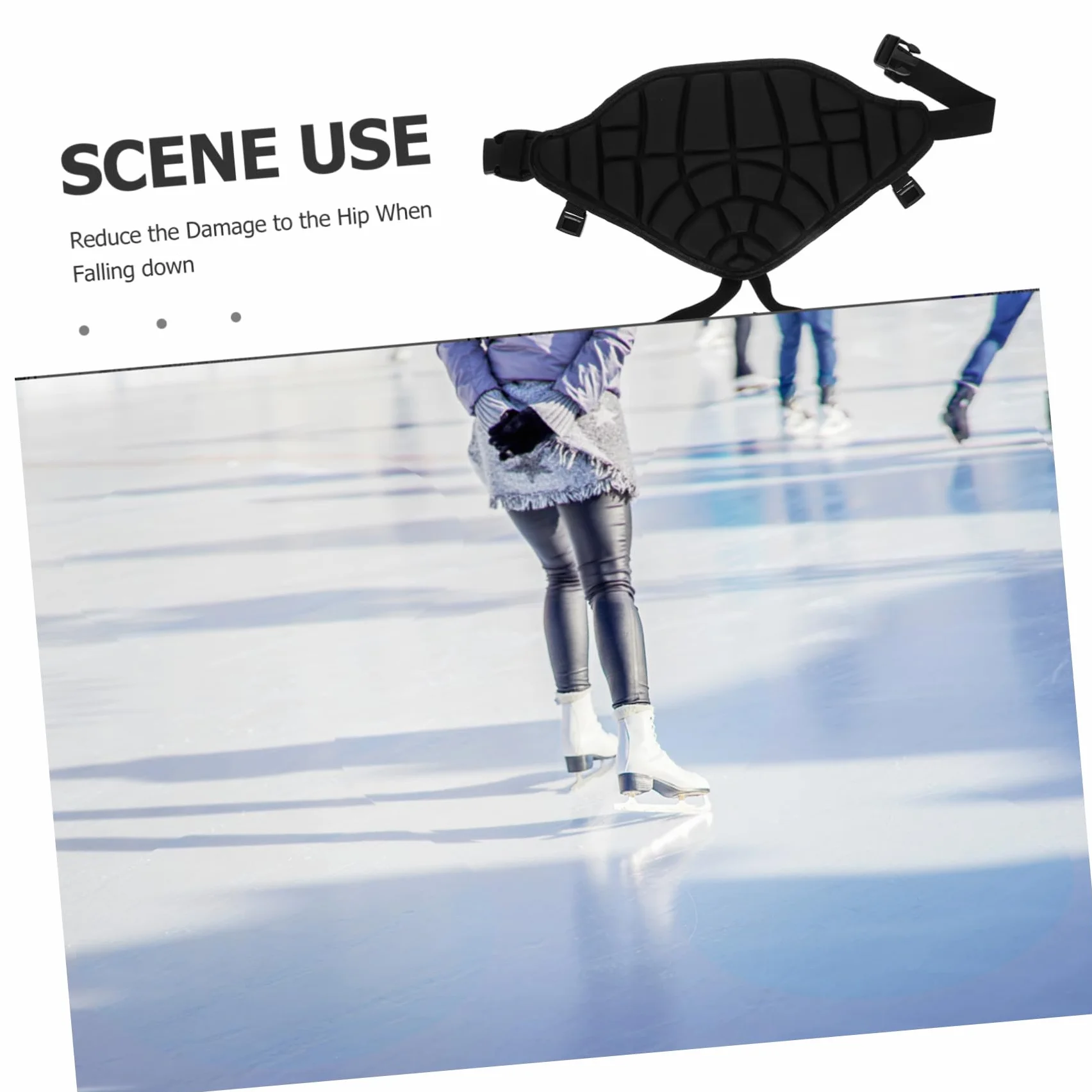 YARNOW Youth Skating Butt Pads Soft Flexible Hip Protection for Teens Ice Skating Roller Skiing Snowboarding Winter Protective Gear