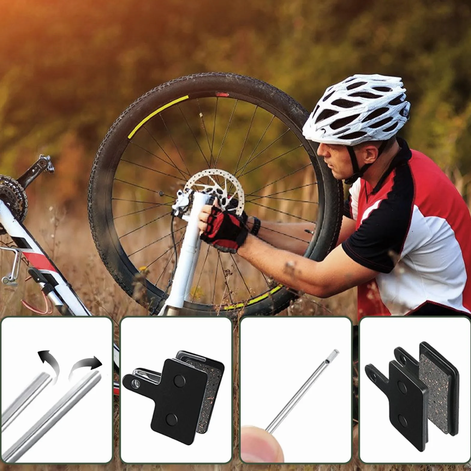 6 sztuk okładzin hamulcowych do roweru, okładziny hamulcowe do Shimano MT500, M575, MT200, T675, T615, półmetaliczne klocki hamulcowe, do rowerów górskich, MTB, Ebike