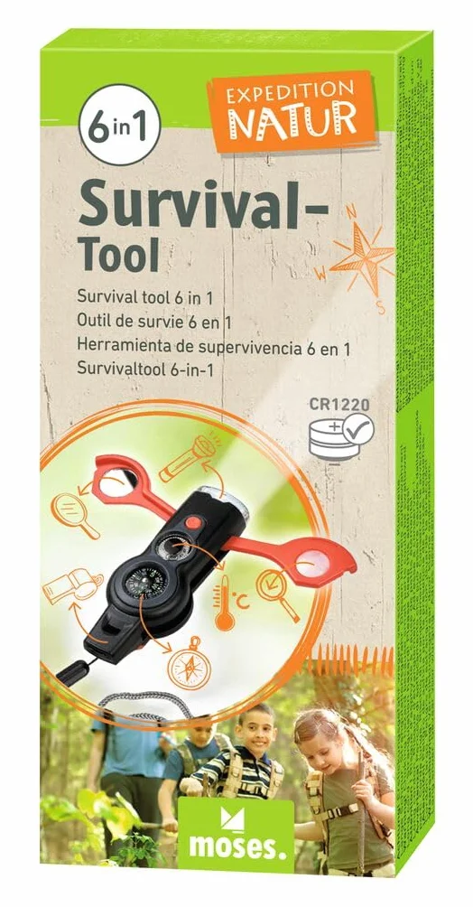 moses. Expedition Natur Survival-Tool 6 w 1, wielofunkcyjne narzędzie dla odkrywców przyrody, towarzysz podróży na świeżym powietrzu i na kemping