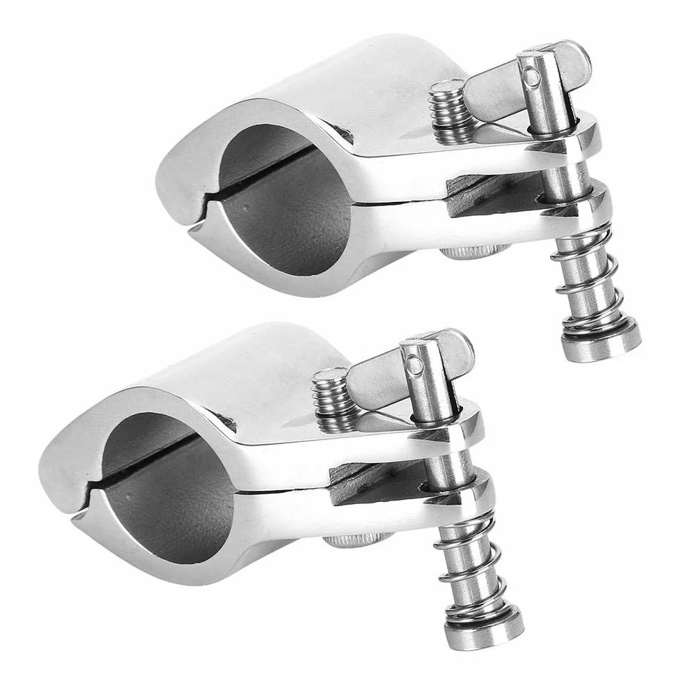EBTOOLS do wspornika bimini do pneumatycznego 2 sztuki przegubowa łódź górna szczęka suwak ze stali nierdzewnej 316 okucia do sprzętu morskiego końcówka styl Bimini górny zawias wspornik