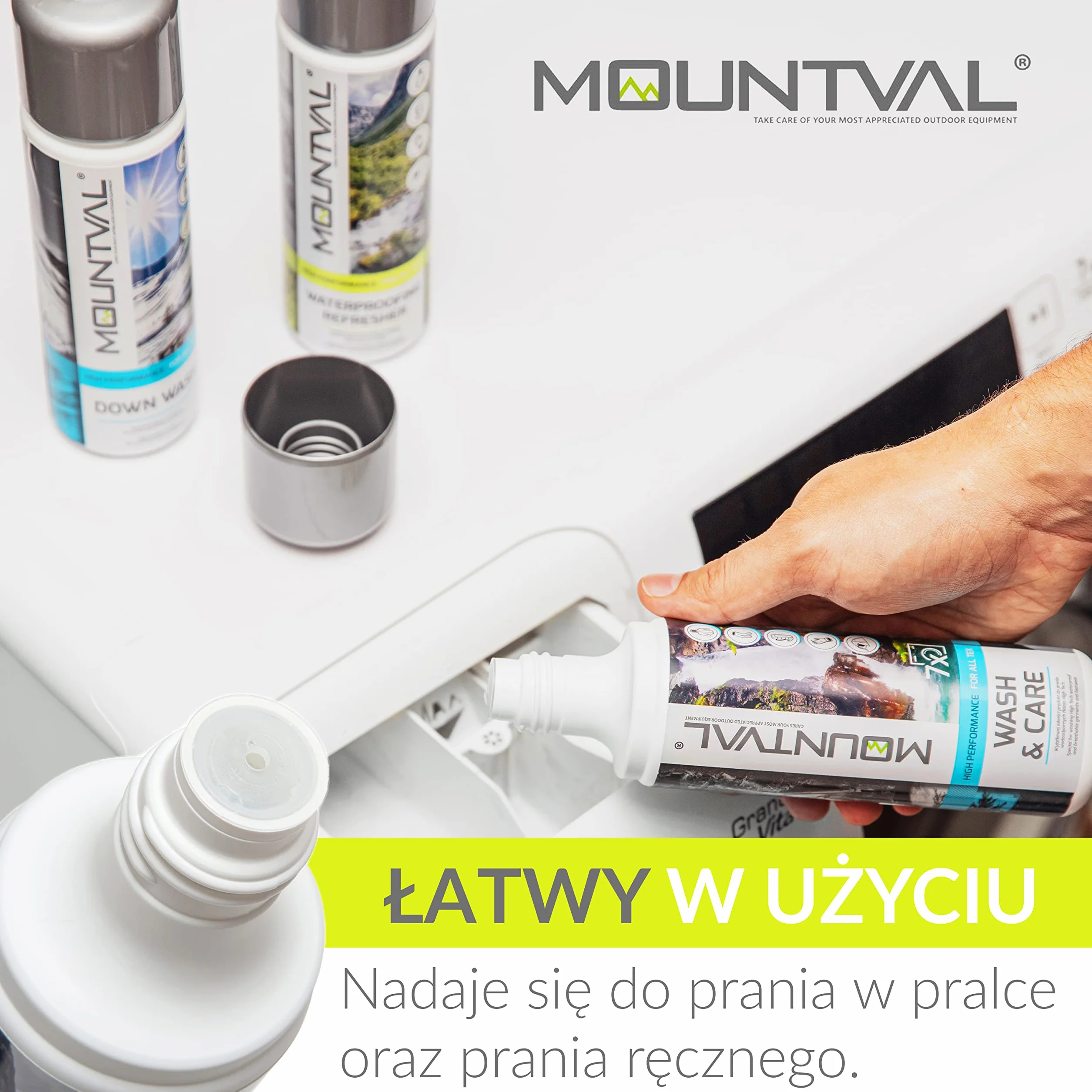 Zestaw do Pielęgnacji Odzieży podczas Deszczu, Mountval Wash & Care (315ml), Mountval Waterproofing Refresher (300ml), Ochrona Odzieży Technicznej i Przeciwdeszczowej oraz Sprzętu, w tym GORE-TEX