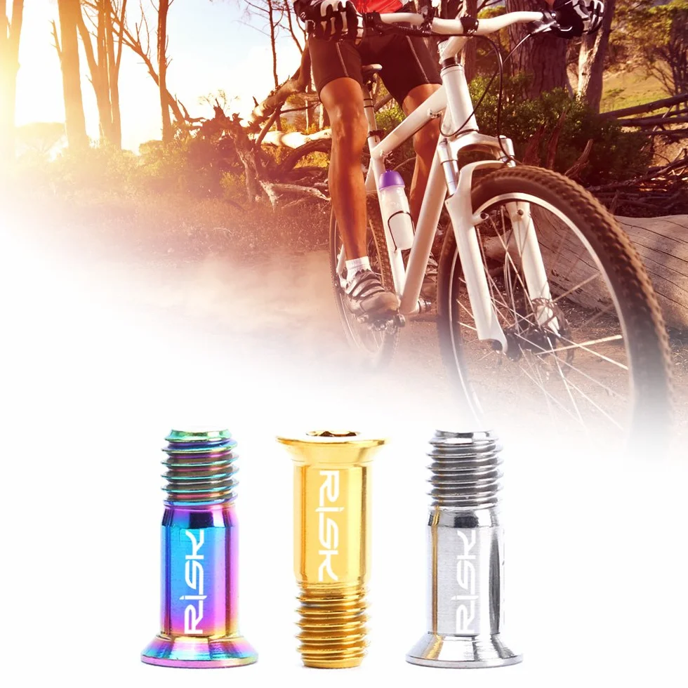 2 szt. tytanowa przerzutka rowerowa jockey śruba koła do roweru MTB, rower szosowy M5 × 14,2 mm, śruby Ti