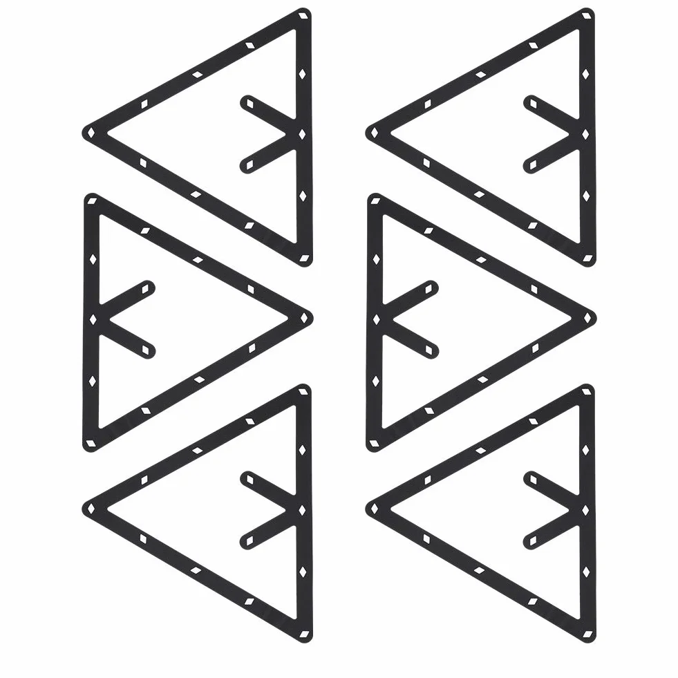 Niewidoczny Magiczny Stojak, Magiczny Stojak Bilardowy, Magiczny Stojak Bilardowy, Stojak Bilardowy Trójkąt Magnetyczny 6 Sztuk/Zestaw Stojak Bilardowy Czarny Trójkątny Uchwyt