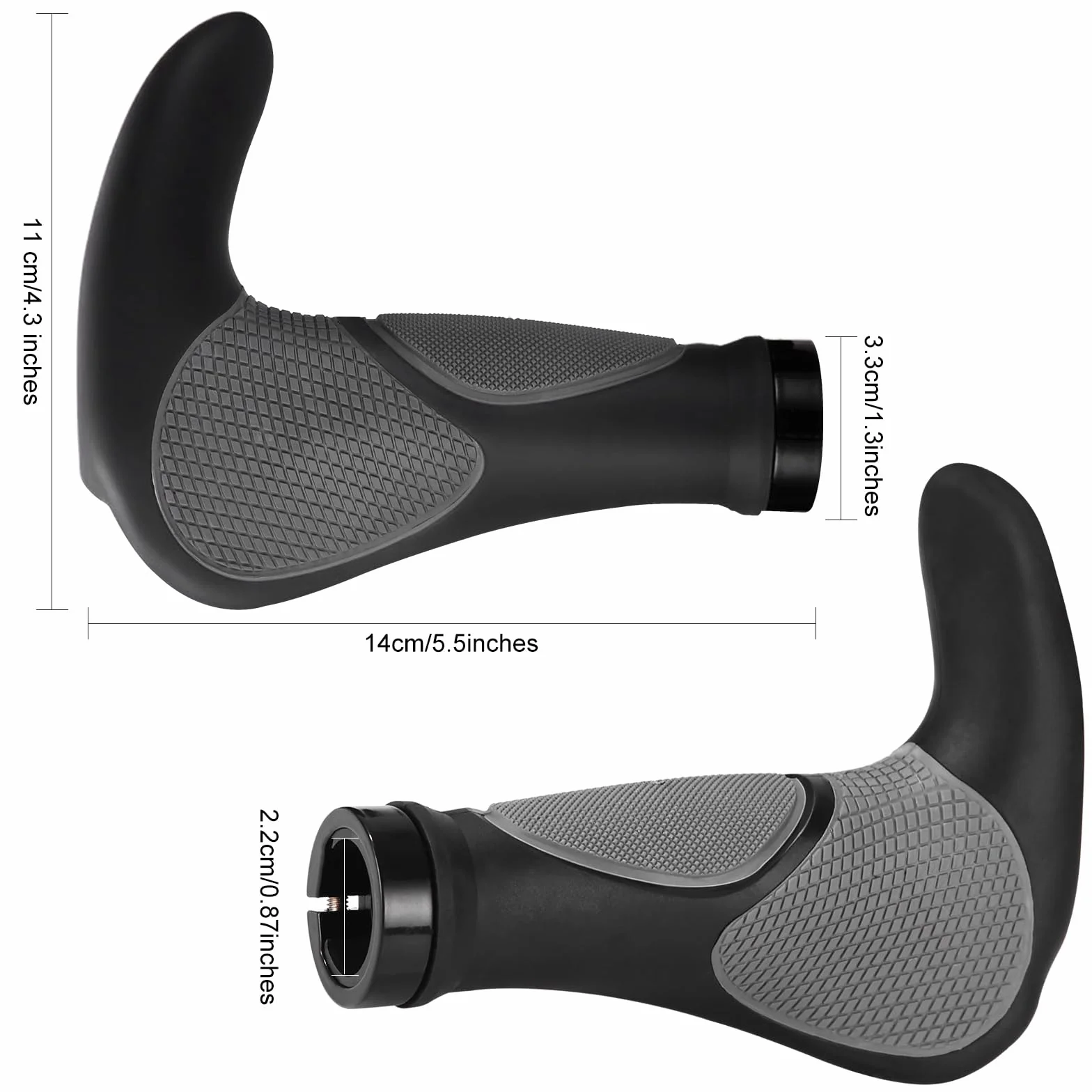 Ergonomiczne uchwyty rowerowe 22 mm do MTB trekkingu roweru miejskiego