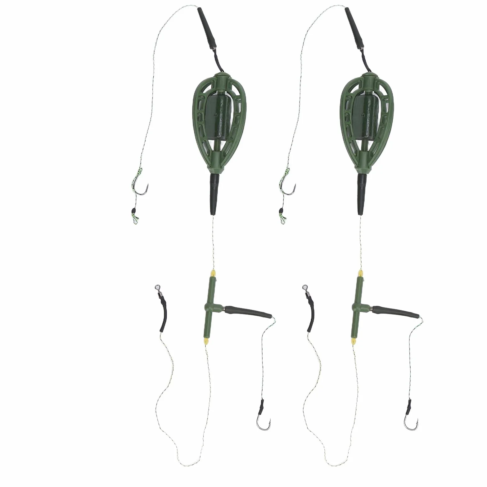 2 Szt. Zestaw Podajników Wędkarskich Długa Linia Urządzenie do Zagnieżdżania Karpia Zestaw Wędkarski Karp Fishing Bait Feeder