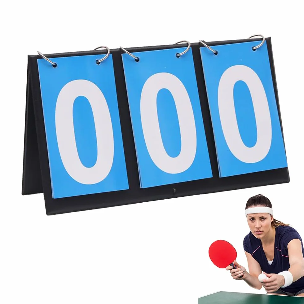 Przenośna tablica wyników, Digit Flip Sport, tablica wyników sportowych, flipper, tablica licząca, do koszykówki, piłki nożnej, badmintona, baseballu, na zawody, wewnątrz i na zewnątrz, 3 cyfrowe, 25