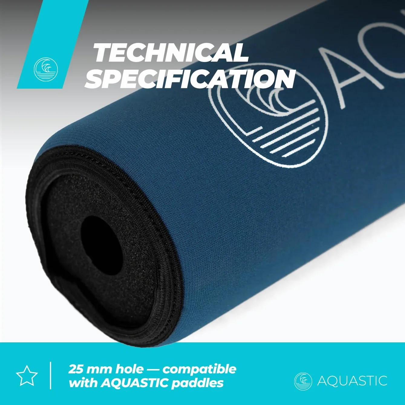 AQUASTIC Boja SUP zapobiegająca utonięciu do trzpienia 25 mm neopren NBR AQS-SFS