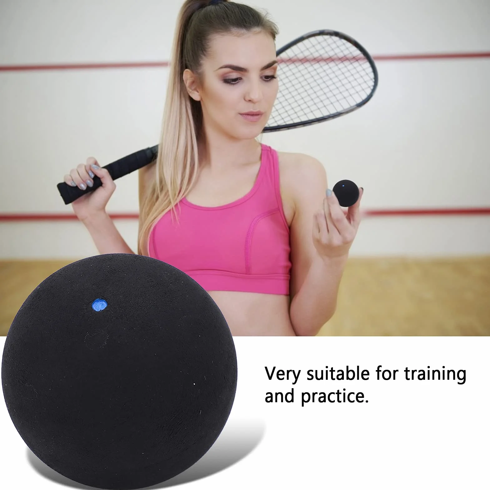 37Mm Pojedyncza Kropka Piłki do Squasha Gumowa Rakieta do Squasha Piłki dla Początkujących Trening Konkurencji Sporty Wodne Piłka do Squasha Niebieska Kropka Trening Dunlop Junior