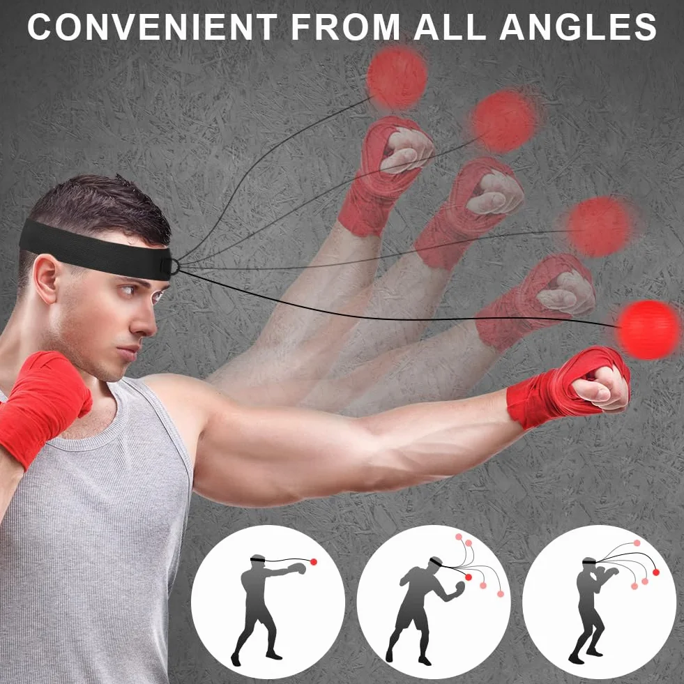 flintronic Reflex piłka bokserska, odbijająca, koordynacja pod oczy sprzęt treningowy do boksu MMA Fitness