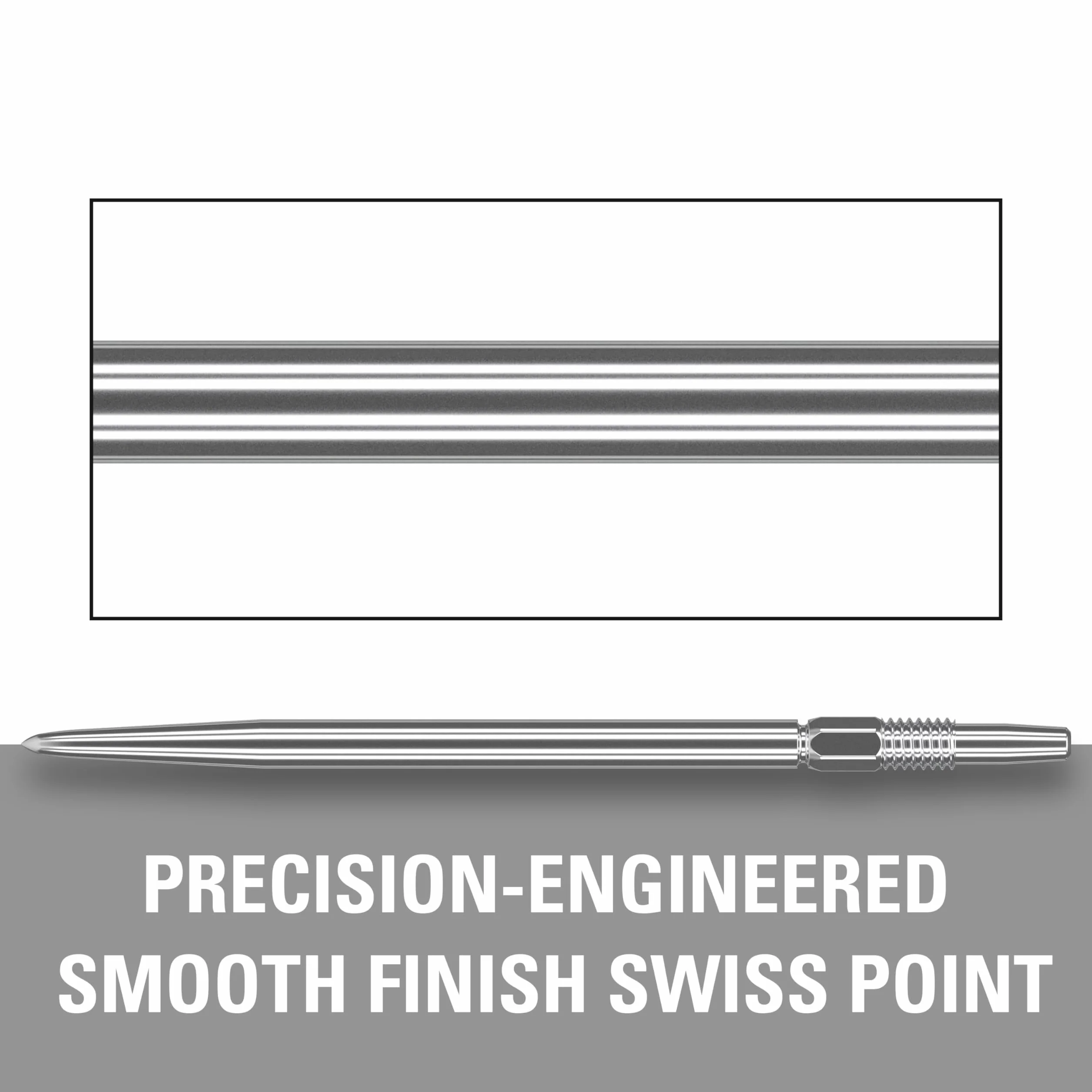Target Darts Swiss Points, Końcówki do rzutek Diamond Pro Swiss Point (zestaw 3 końcówek), profesjonalne akcesoria do rzutek