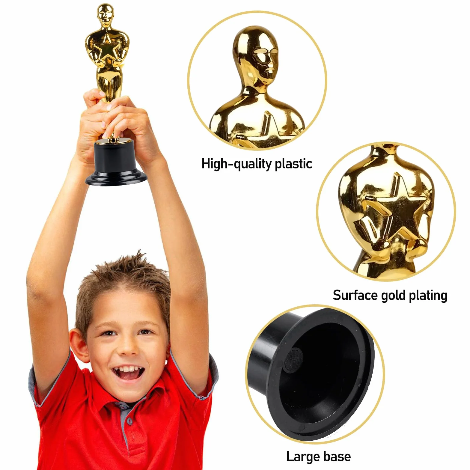 SUNOYA Puchar trofeów, 12 sztuk puchar i trofeów piłkarskich, puchar trofeum dla dzieci, plastikowe trofeum platerowane, spersonalizowane puchary i trofea do nagród sportowych i gali wręczenia nagród