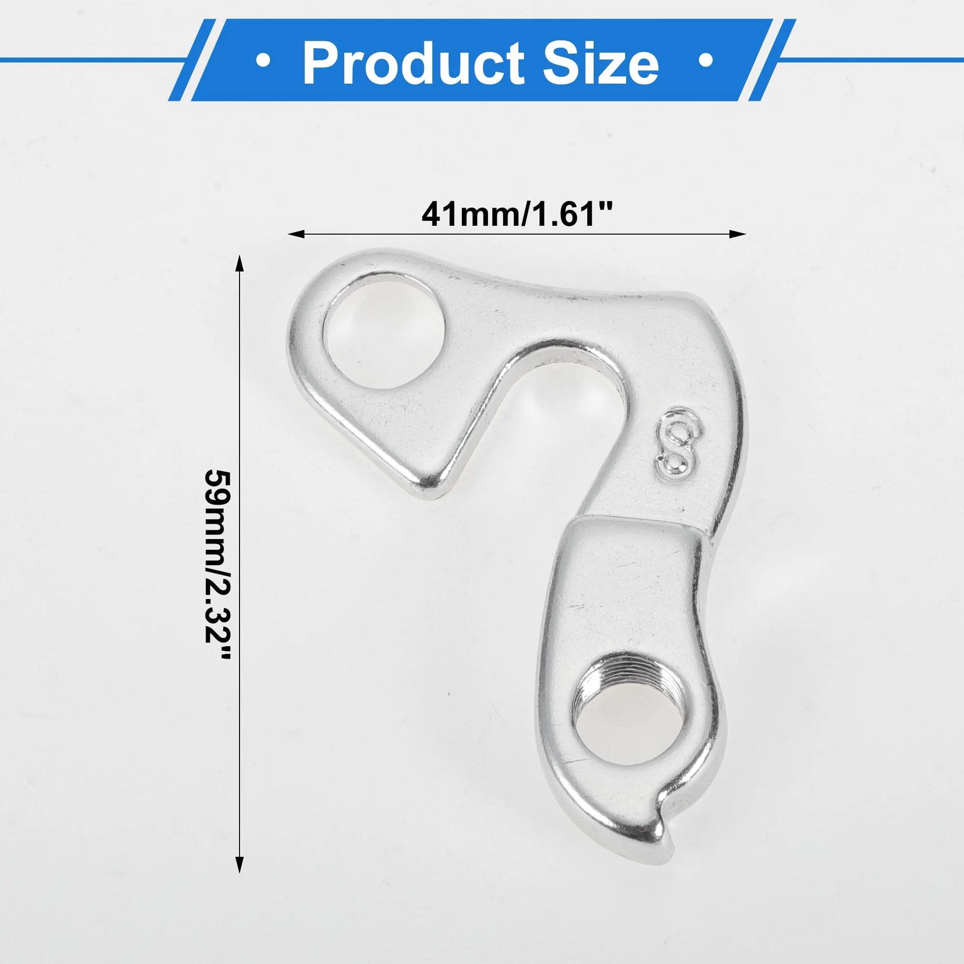 Wieszak na tylną przerzutkę rowerową, stop aluminium, rama mecha, hak ogonowy, adapter do MTB, górskiego, szosowego, roweru, akcesoria rowerowe, typ 3, rozmiar 5,9 cm x 4,1 cm