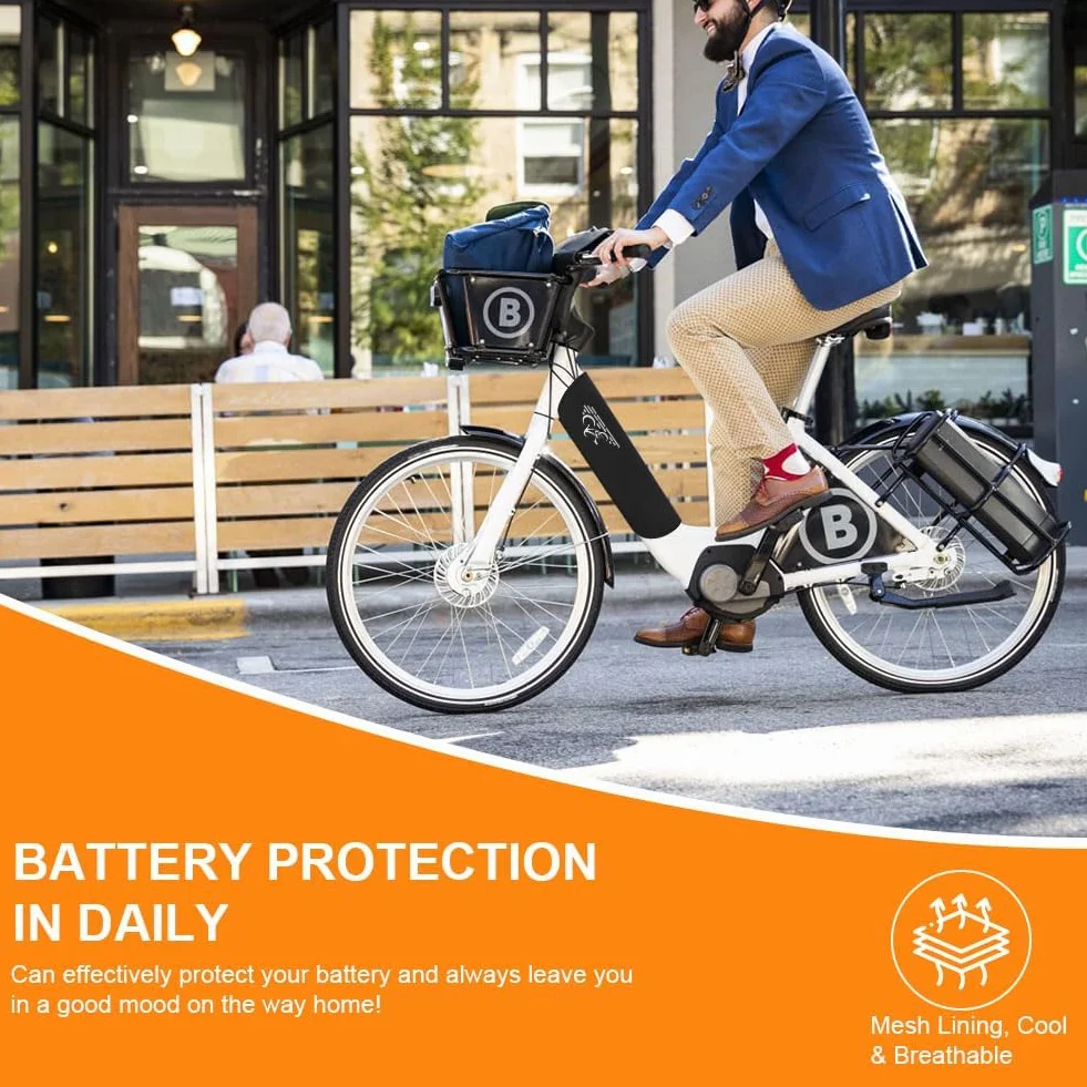 Letni pokrowiec ochronny na akumulator E-Bike, oddychający/lód, do rowerów i motocykli elektrycznych